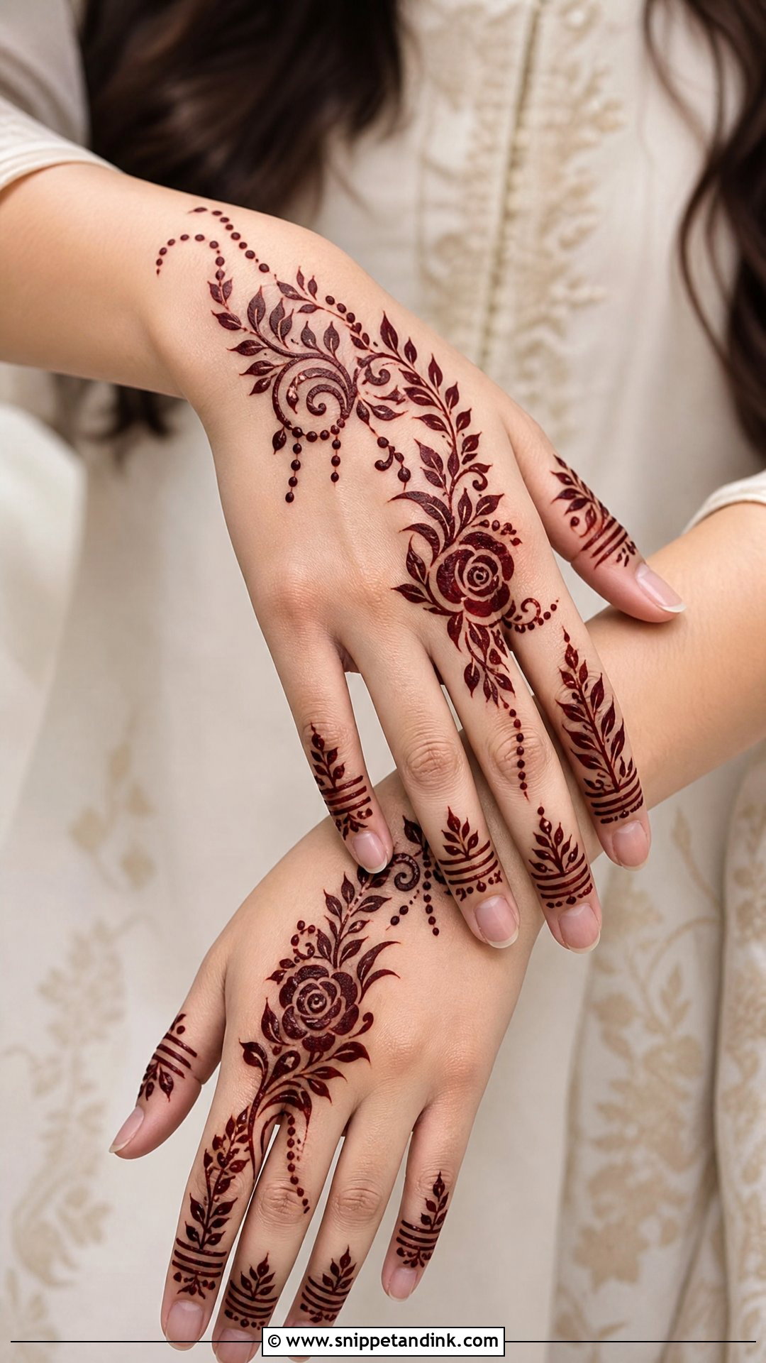 Arabic Back Hand Mehndi Design - Snippet and Ink - 25 Arabic Wedding Mehndi Designs