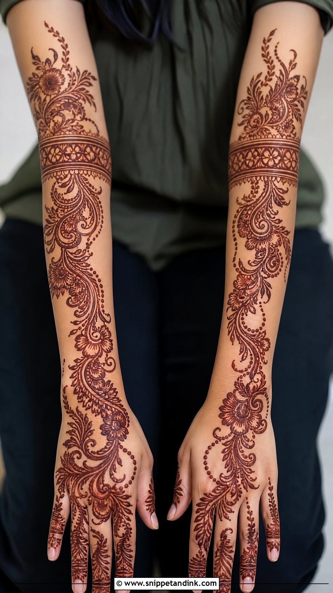 Arabic Bajuband Mehndi Design - Snippet and Ink - 20 Bajuband Mehndi Design Ideas