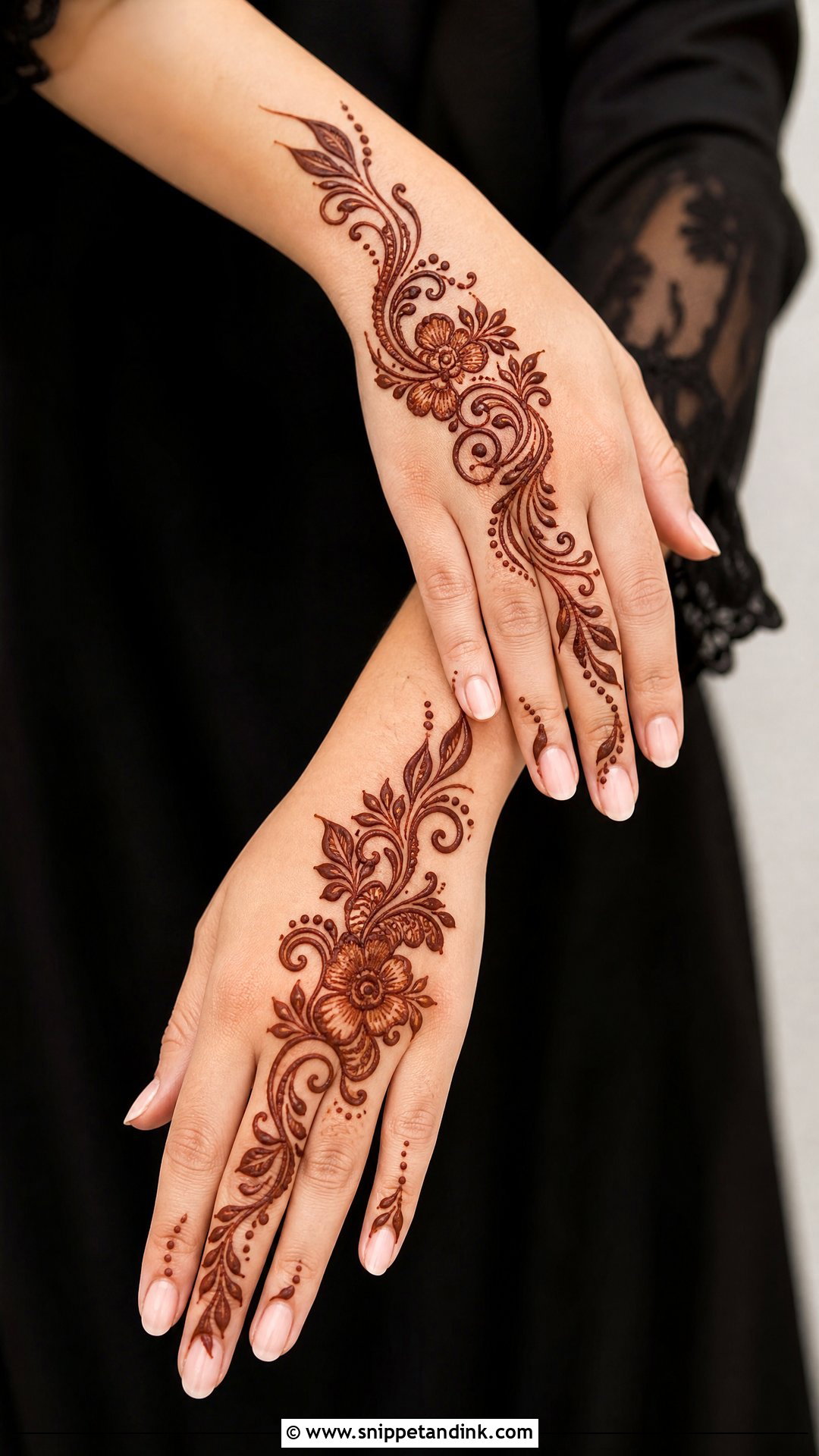 Arabic Bel Mehndi Design - Snippet and Ink - 35 Arabic Mehndi Designs