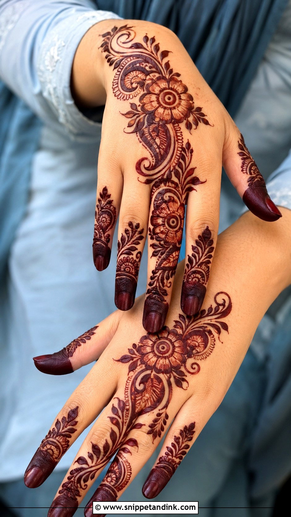 Arabic Bharwa Mehndi Design - Snippet and Ink - 30 Bharwa Mehndi Designs