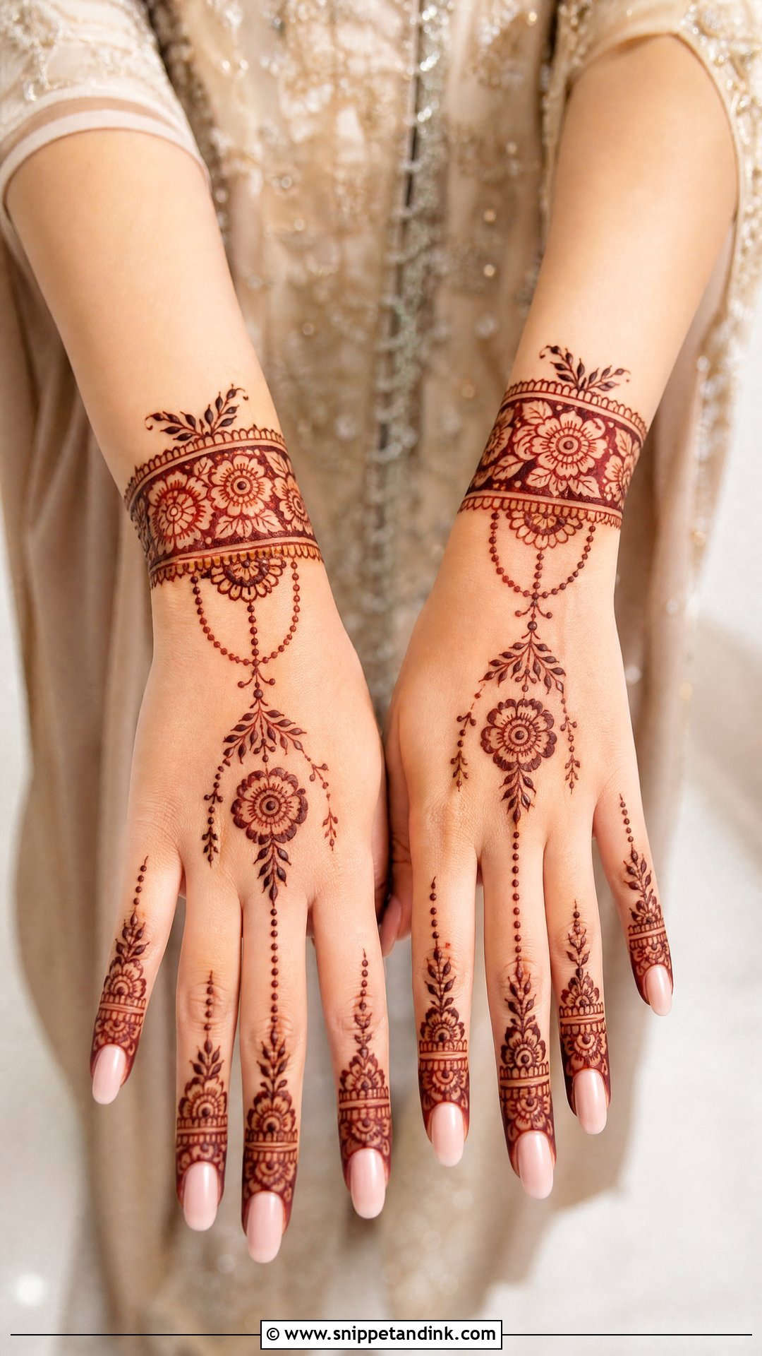 Arabic Bracelet Bridal Mehndi - Snippet and Ink - 25 Arabic Mehndi Designs Brides