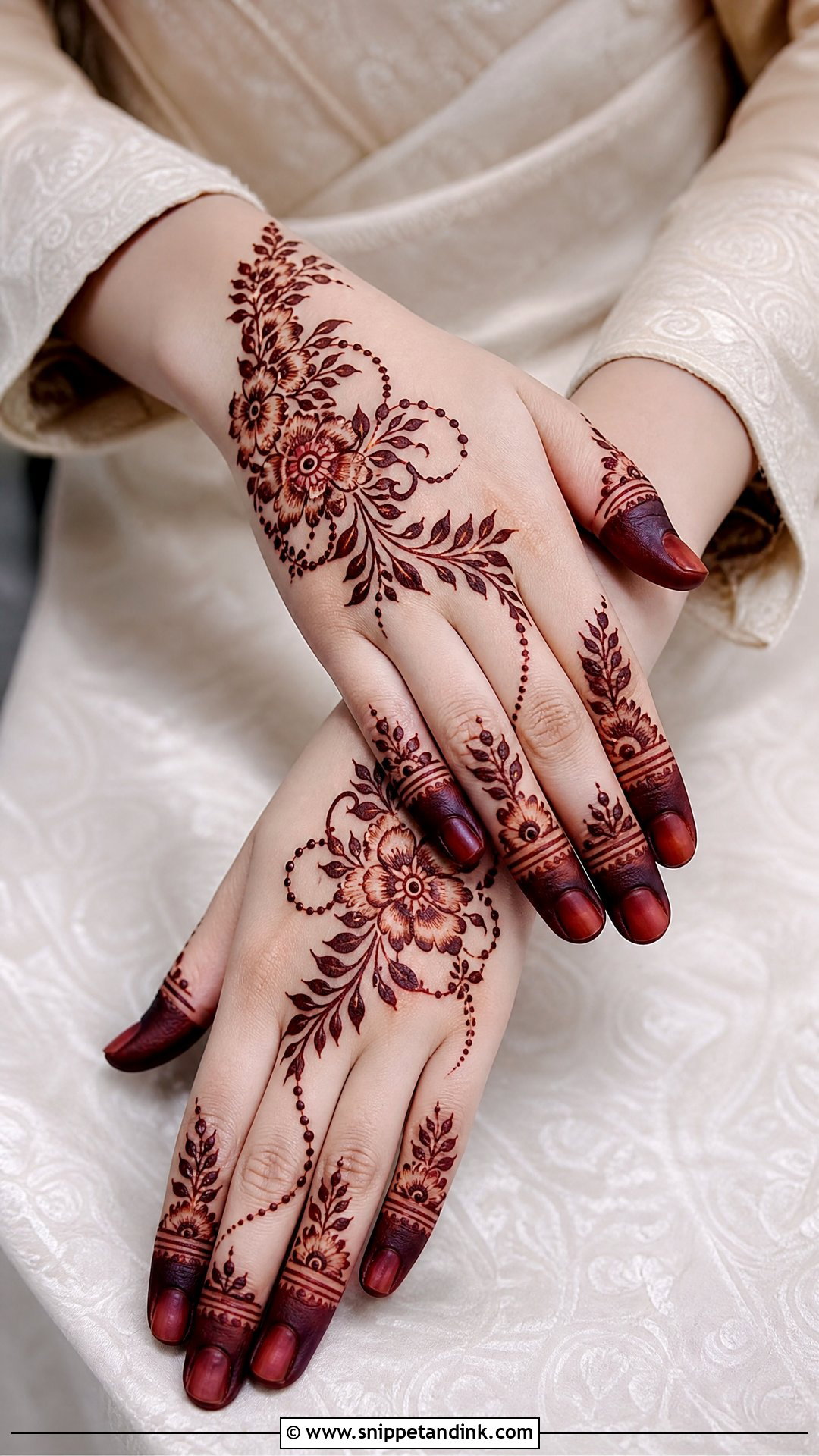 Arabic Bridal Back Hand Mehndi Design - Snippet and Ink - 20 Latest Bridal Back Side Mehndi Design Ideas