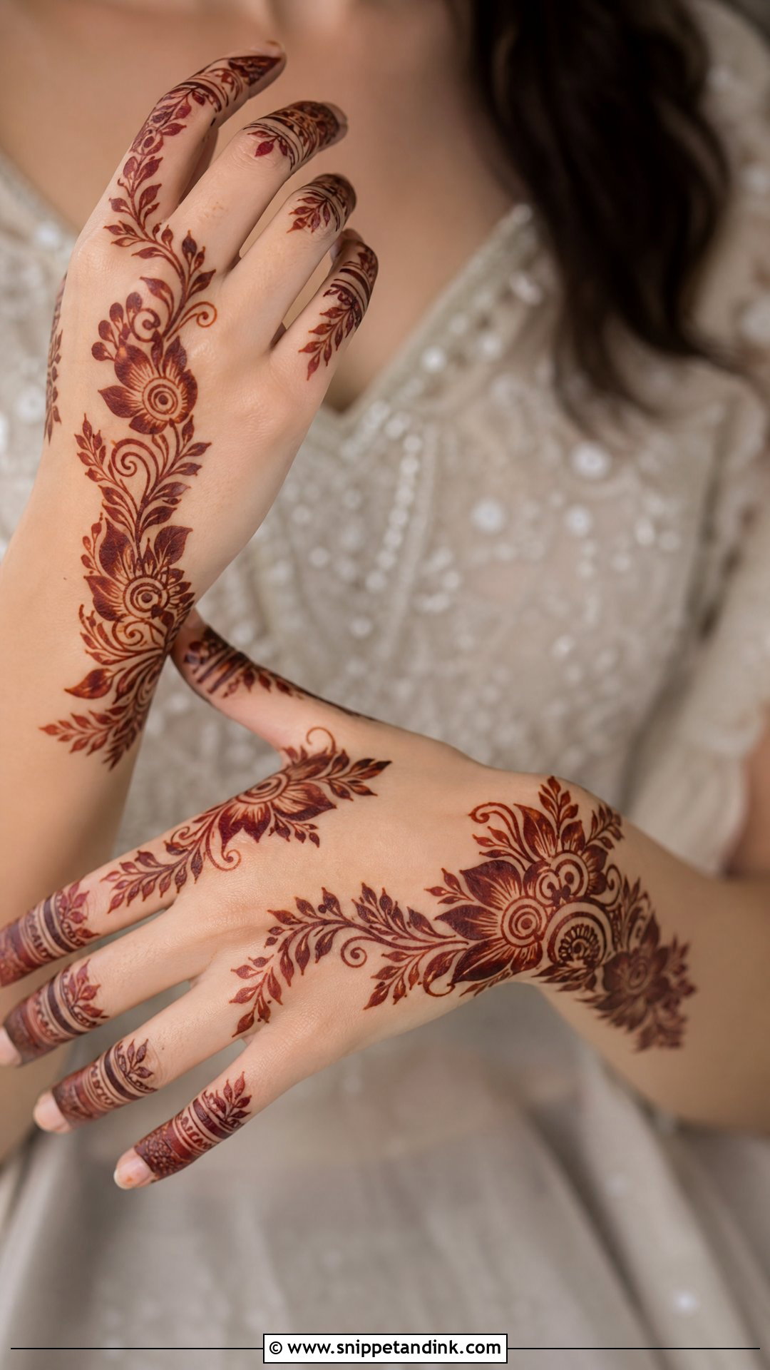 Arabic Bridal Back Side Mehndi Design - Snippet and Ink - 20 Bridal Back Side Mehndi Design Ideas