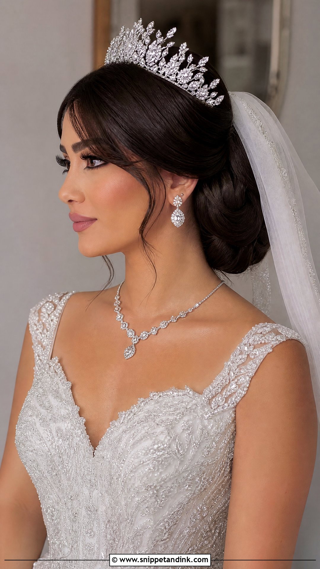 Arabic Bridal Crown Hairstyle - Snippet and Ink - 15 Arabic Bridal Hairstyles