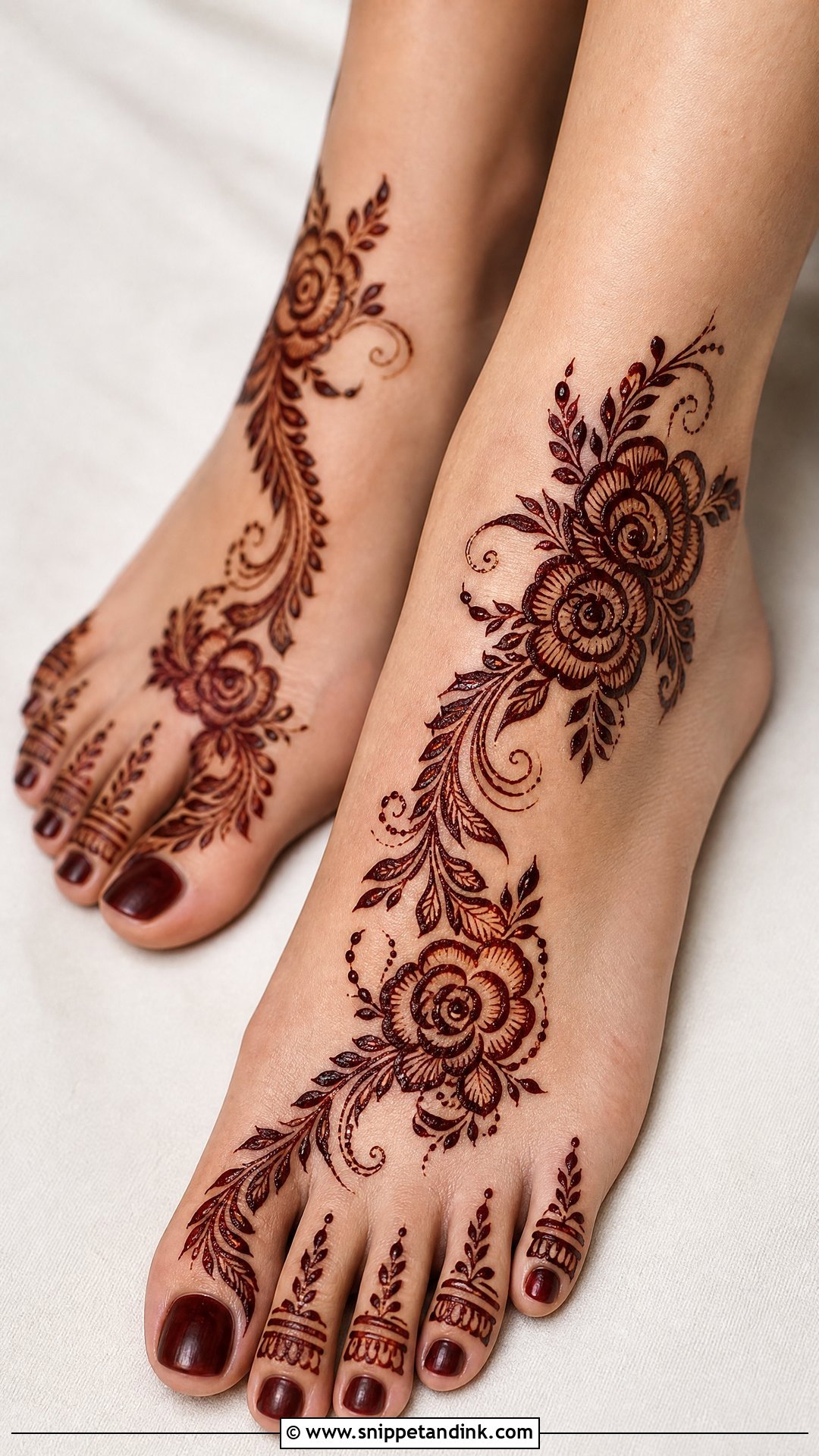 Arabic Bridal Feet Mehndi Design - Snippet and Ink - 20 Bridal Mehndi Designs for Feet