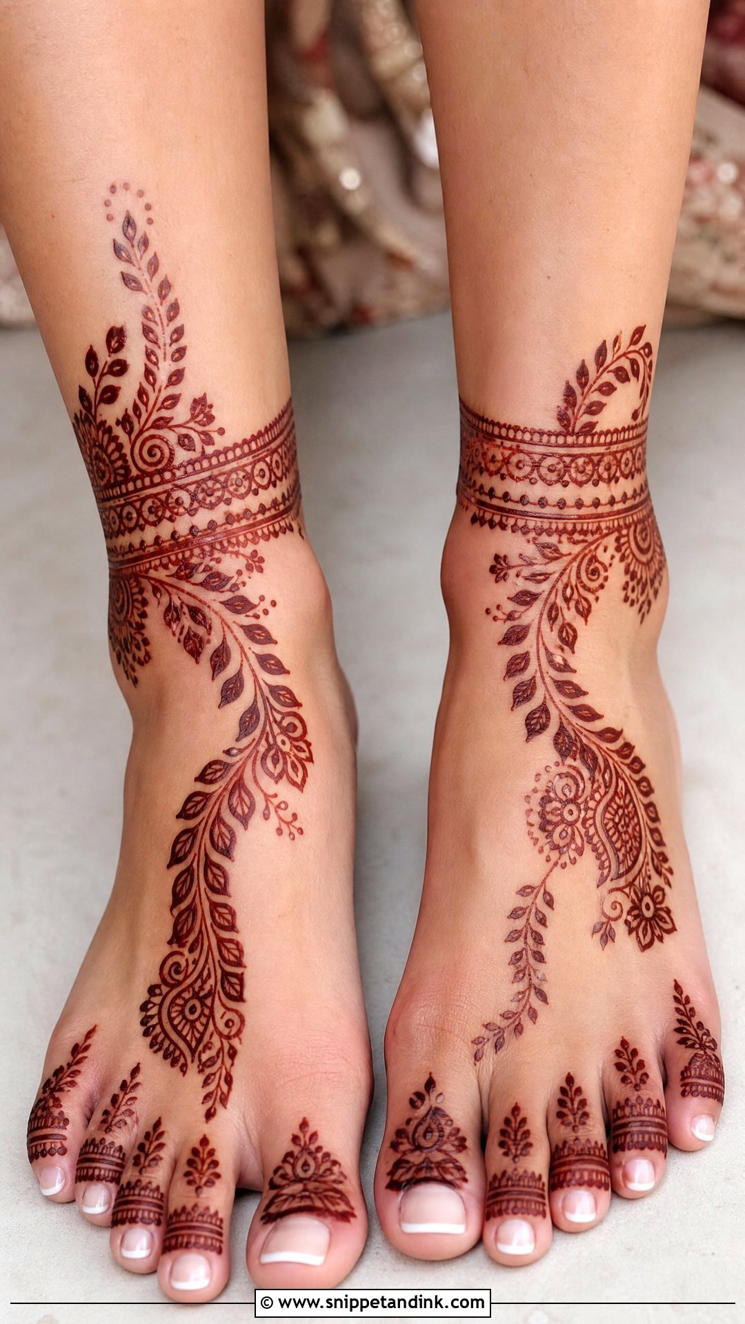 Arabic Bridal Feet Mehndi Design - Snippet and Ink - 25 Arabic Wedding Mehndi Designs