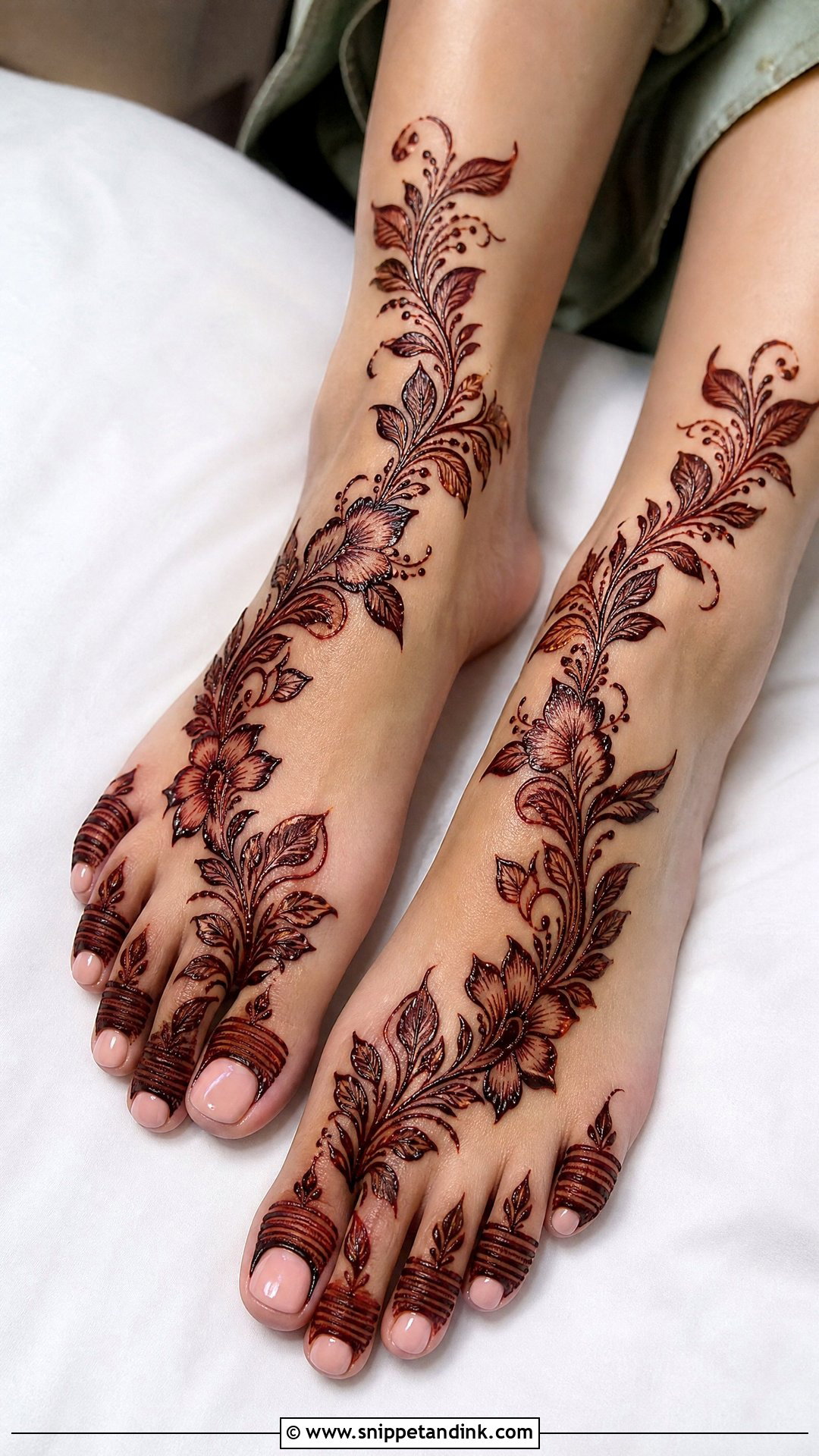 Arabic Bridal Feet Mehndi Design - Snippet and Ink - 30 Bridal Feet Mehndi Designs