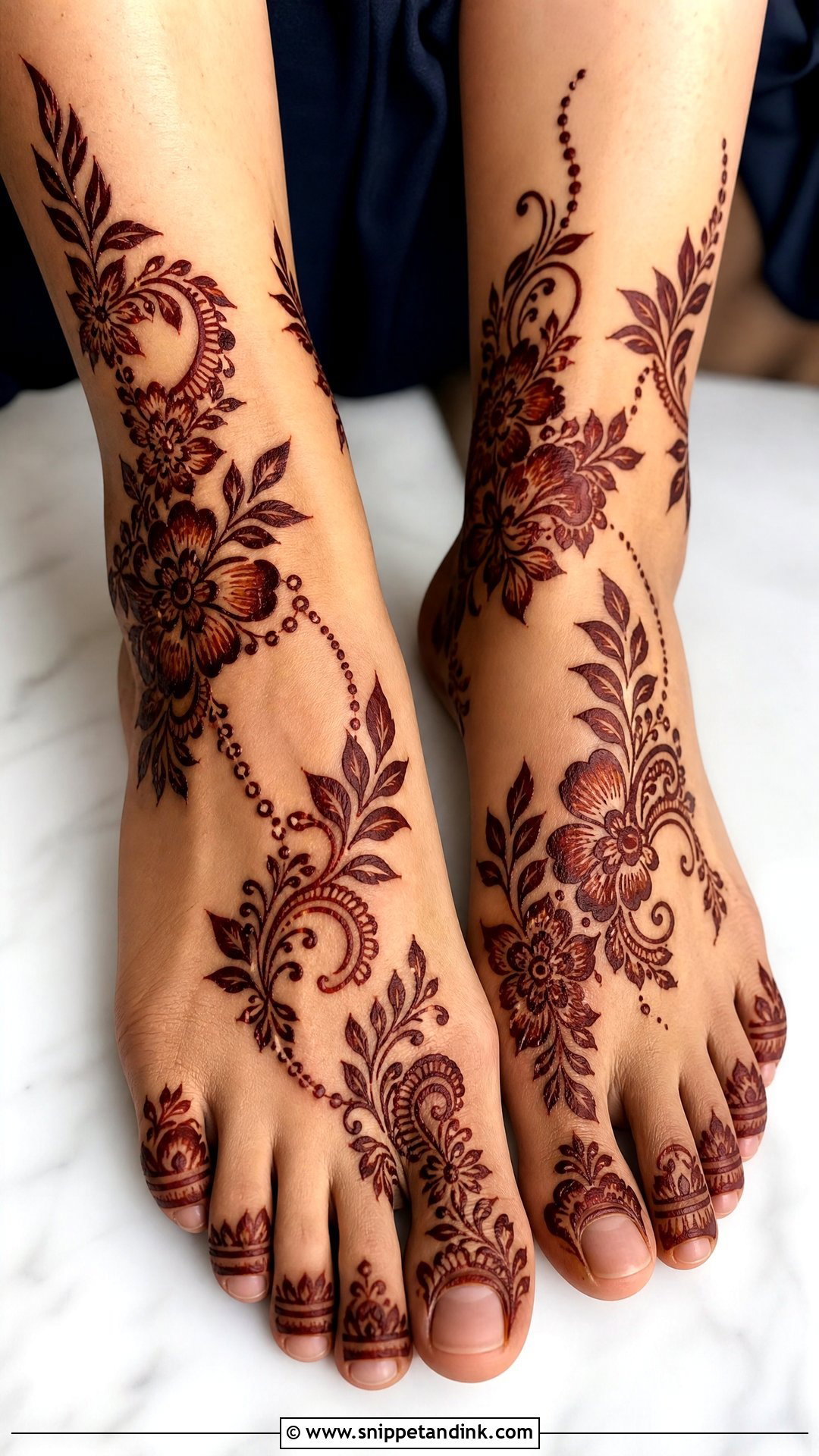 Arabic Bridal Foot Mehndi Design - Snippet and Ink - 20 Bridal Mehndi Designs Feet Brides
