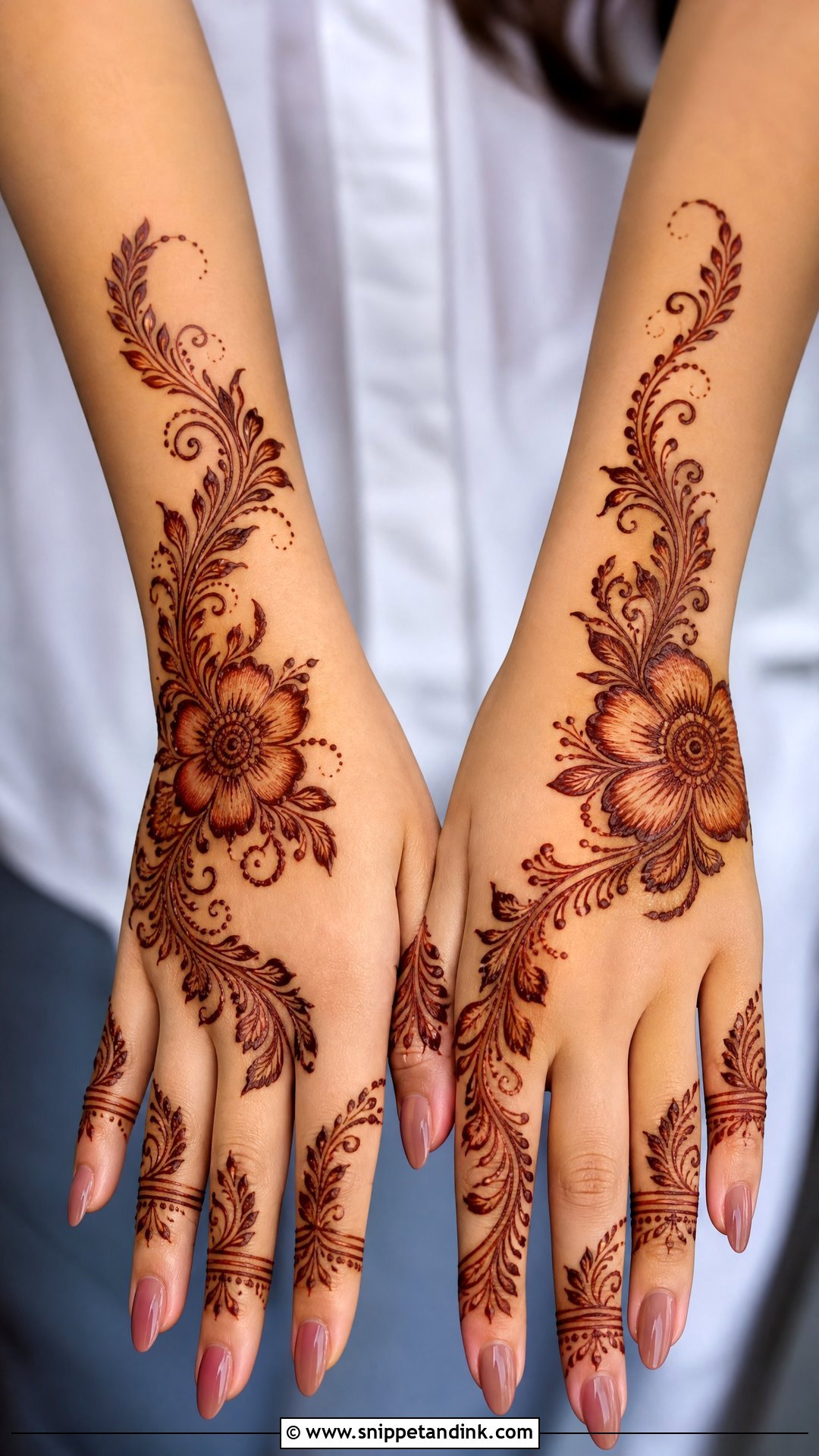 Arabic Bridal Khafif Mehndi Design - Snippet and Ink - 20 Bridal Khafif Mehndi Designs