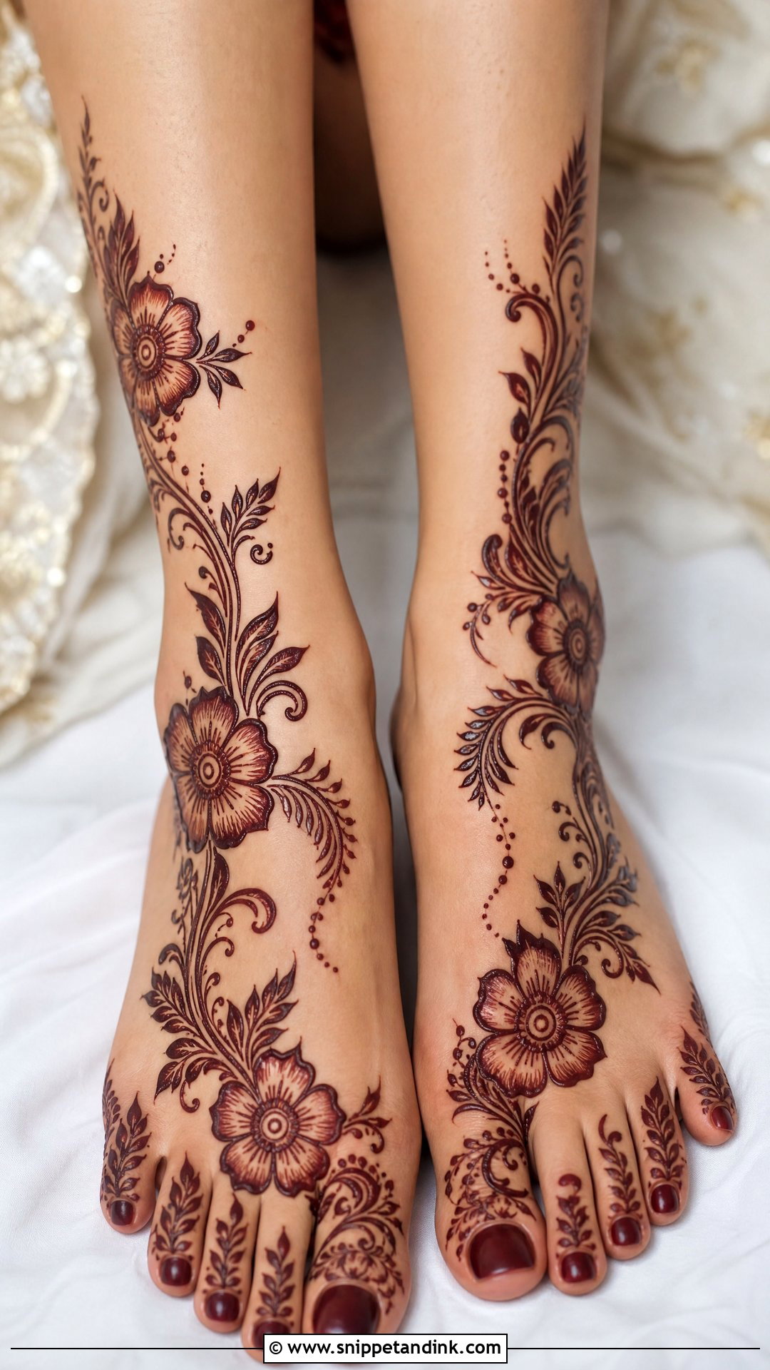 Arabic Bridal Leg Mehndi Design - Snippet and Ink - 20 Bridal Mehndi Designs Legs Brides