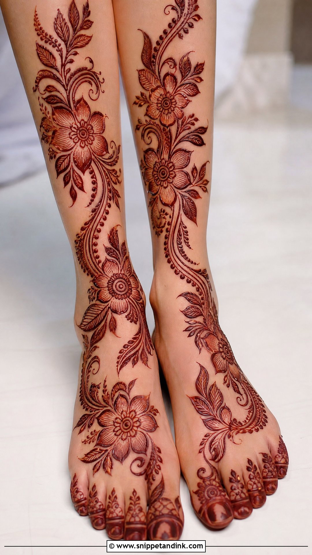 Arabic Bridal Leg Mehndi Design - Snippet and Ink - 20 Bridal Mehndi Mehandi Designs for Legs