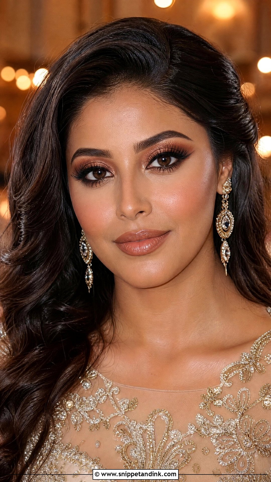 Arabic Bridal Makeup With Bronze Eyes - Snippet and Ink - 25 Arabic Wedding Makeup Ideas