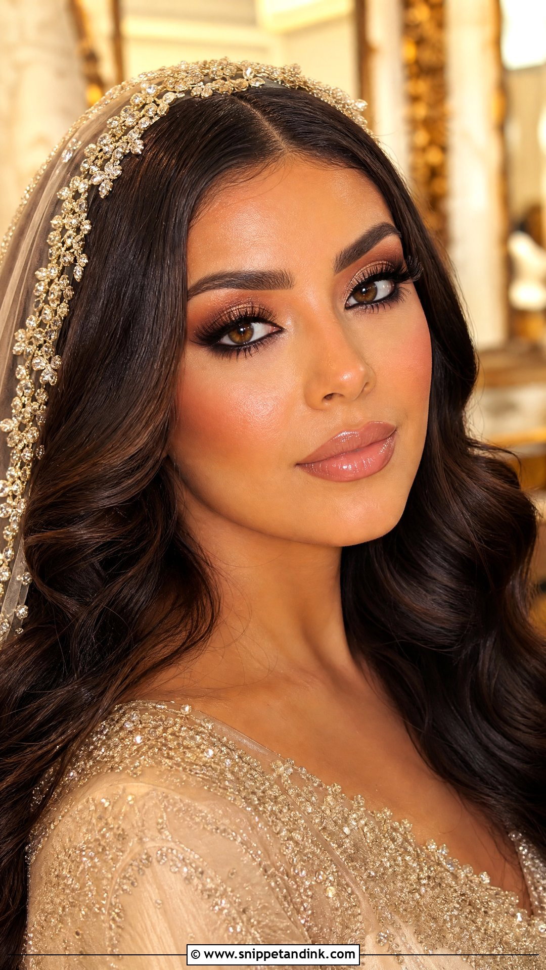 Arabic Bridal Makeup With Bronze Eyes - Snippet and Ink - 25 Arabic Bridal Makeup Ideas