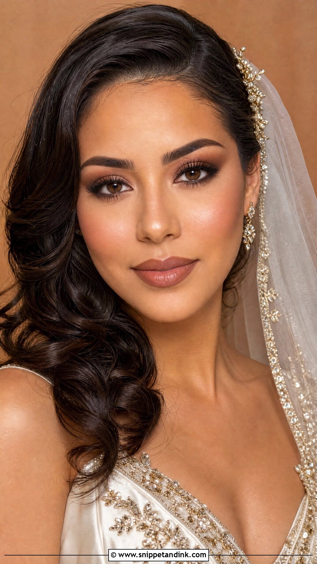 Arabic Bridal Makeup With Brown Smokey Eyes - Snippet and Ink - 25 Arabic Bridal Makeup Ideas