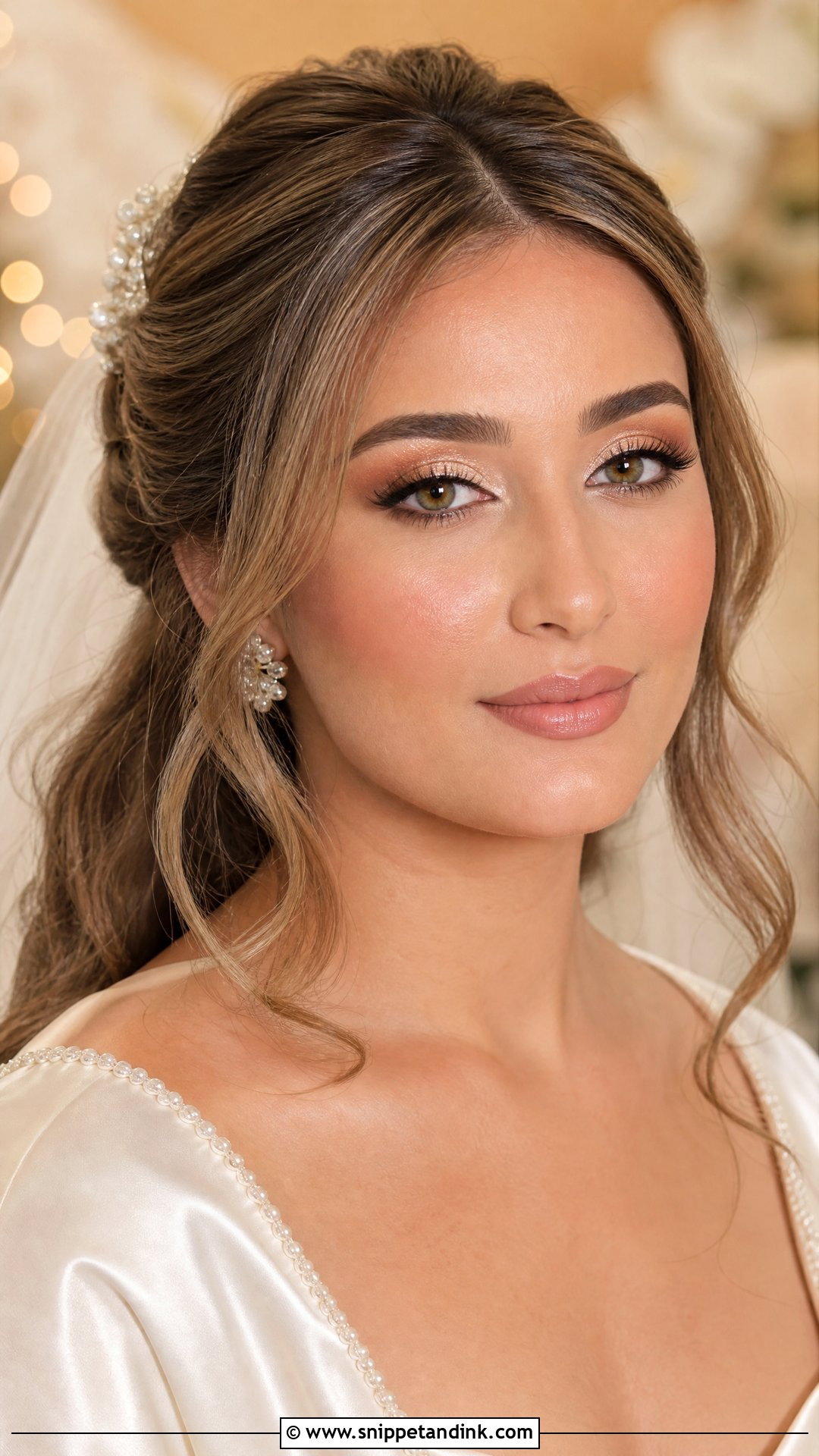 Arabic Bridal Makeup With Champagne Shimmer - Snippet and Ink - 25 Arabic Wedding Makeup Ideas
