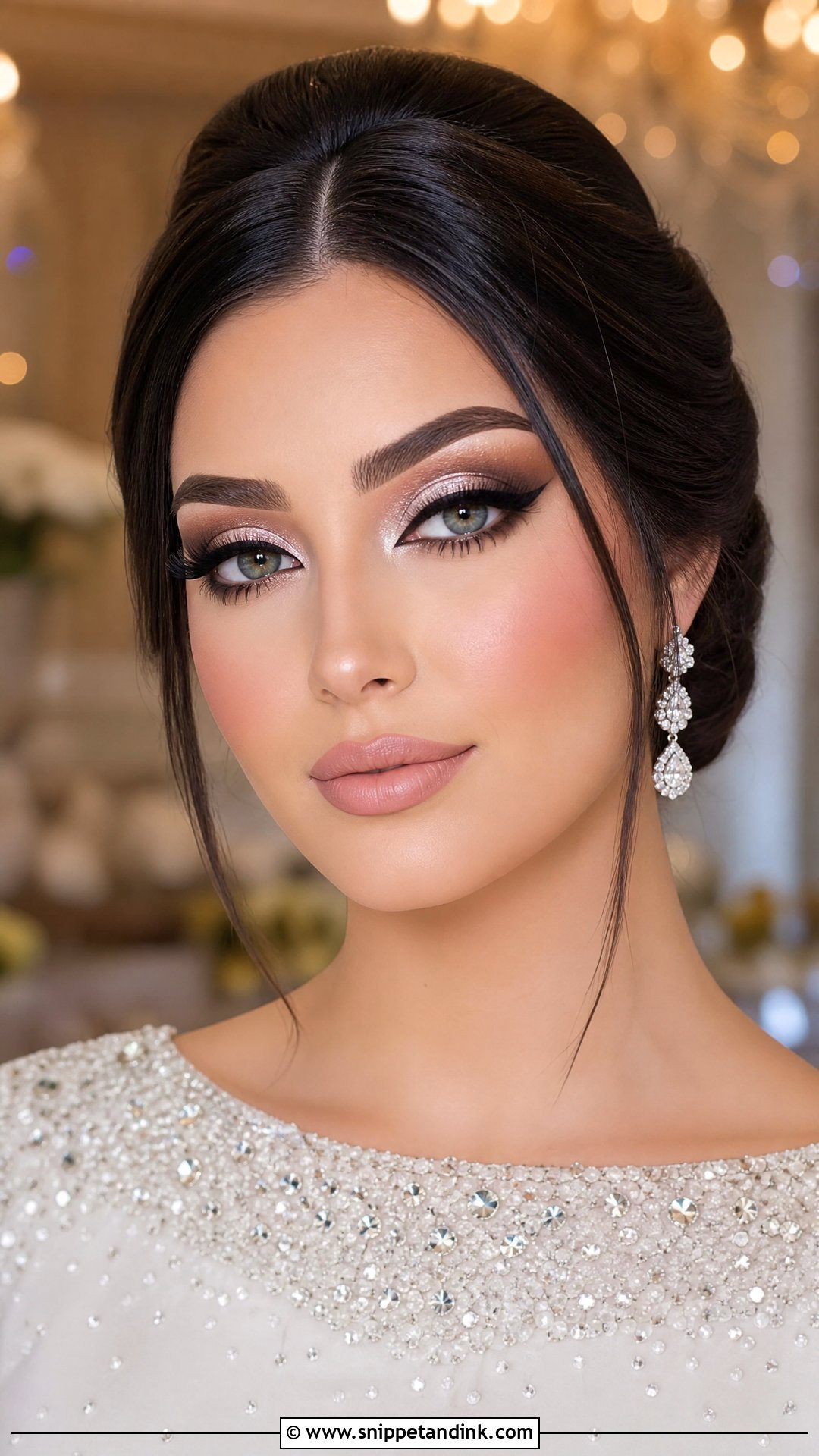 Arabic Bridal Makeup With Cut Crease - Snippet and Ink - 20 Arabian Wedding Makeup Ideas
