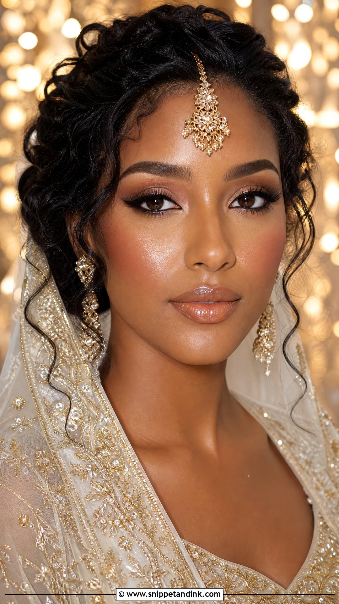 Arabic Bridal Makeup With Dewy Skin - Snippet and Ink - 25 Arabic Bridal Makeup Ideas
