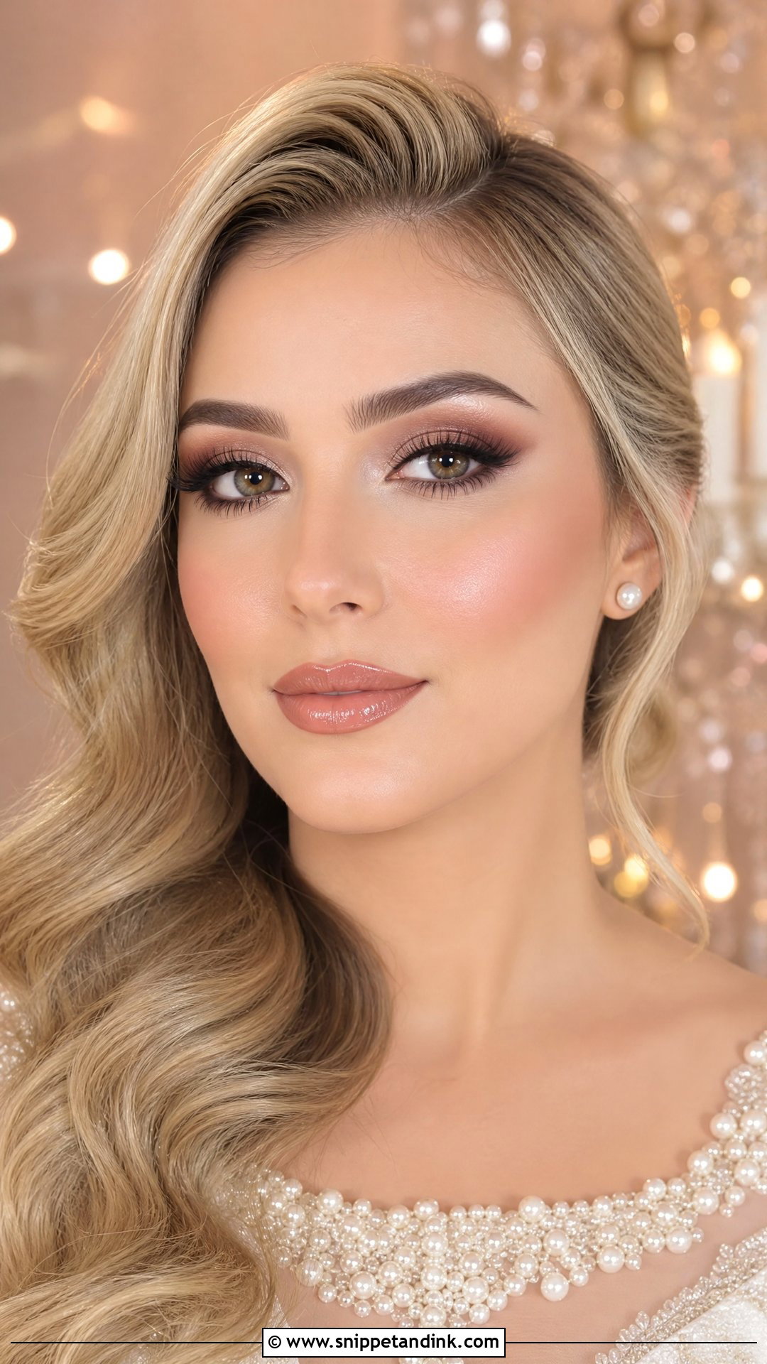 Arabic Bridal Makeup With Glossy Lips - Snippet and Ink - 25 Arabic Bridal Makeup Ideas