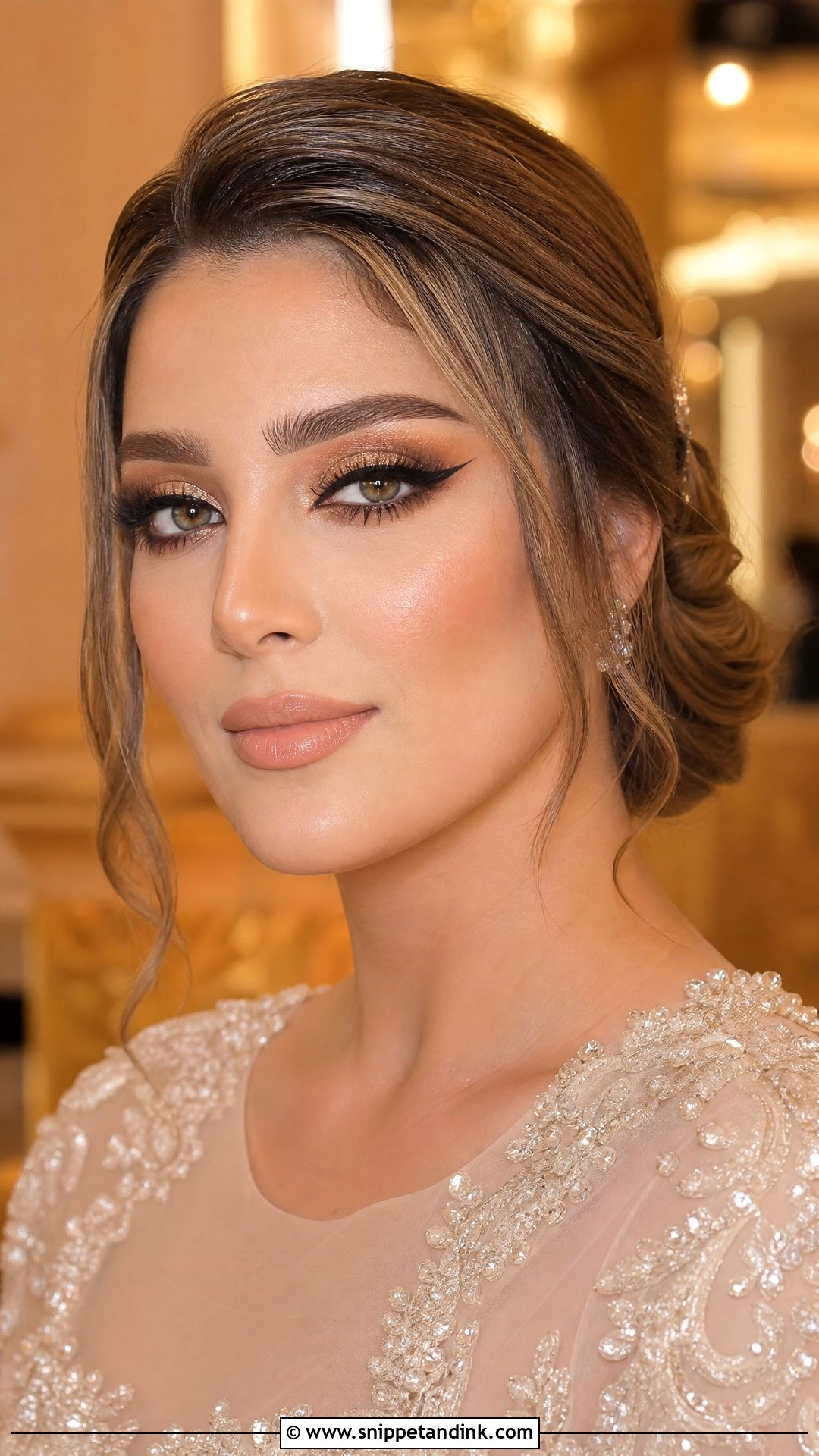 Arabic Bridal Makeup With Gold Eyeshadow - Snippet and Ink - 25 Arabic Wedding Makeup Ideas