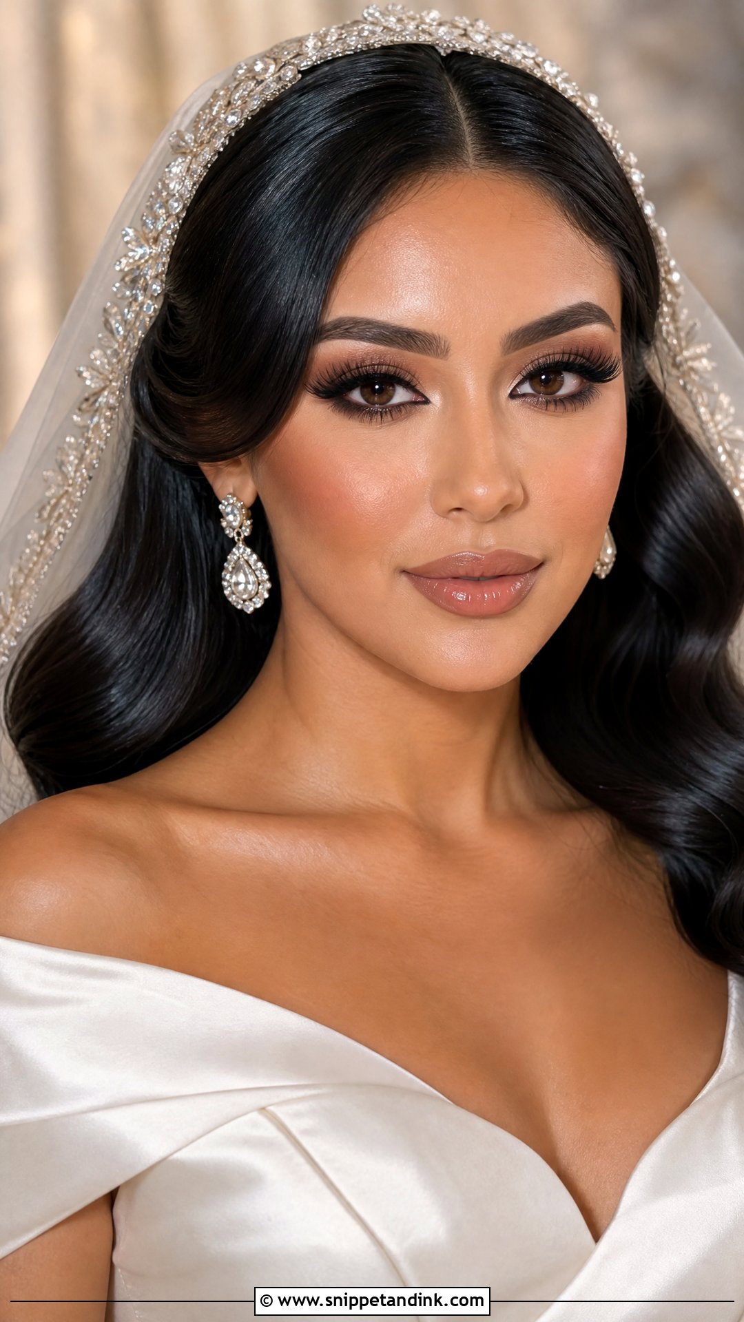 Arabic Bridal Makeup With Heavy Lashes - Snippet and Ink - 25 Arabic Bridal Makeup Ideas