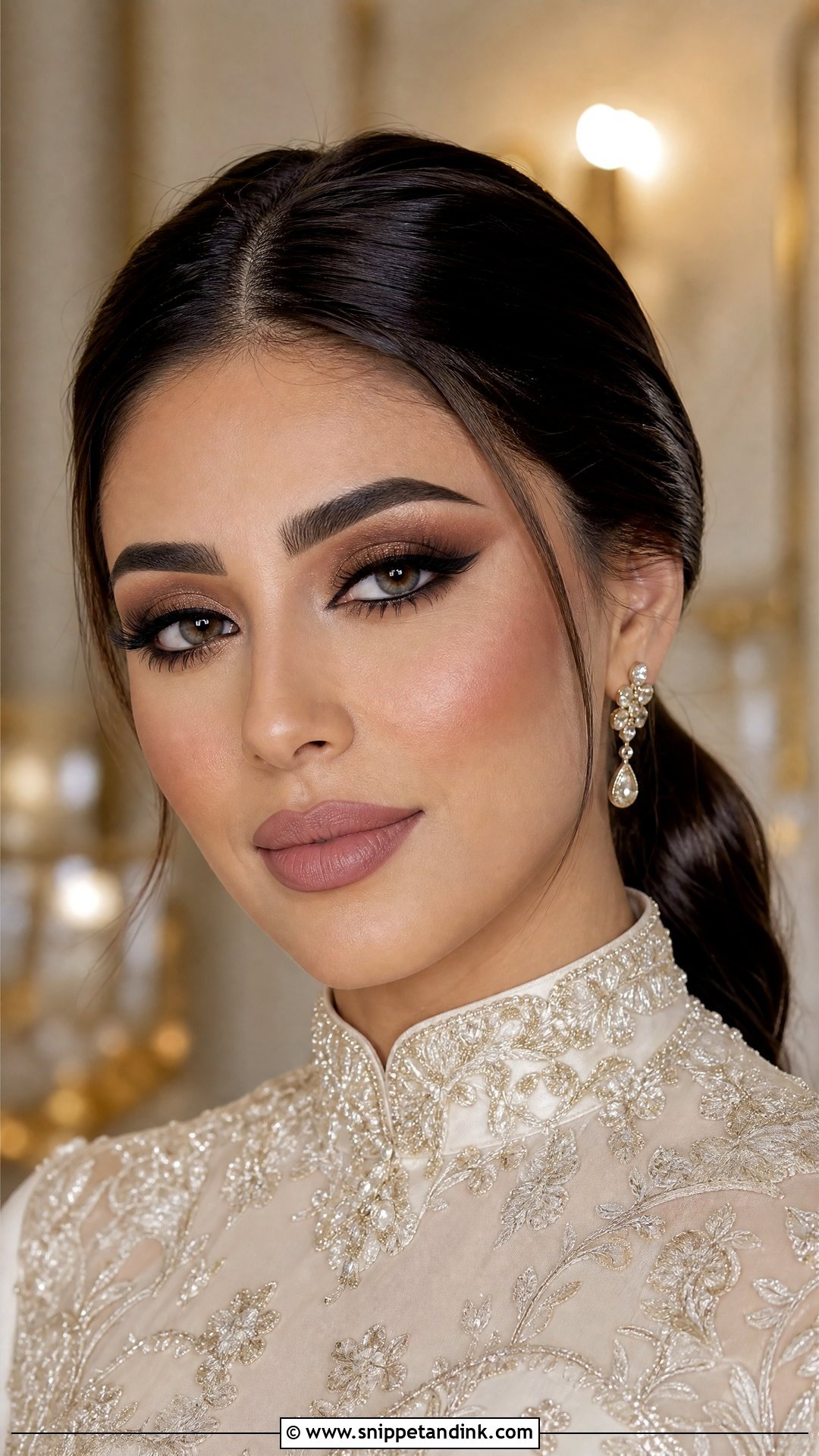 Arabic Bridal Makeup With Matte Skin - Snippet and Ink - 25 Arabic Wedding Makeup Ideas