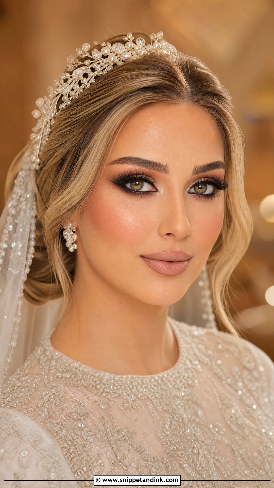 Arabic Bridal Makeup With Nude Lip - Snippet and Ink - 25 Arabic Bridal Makeup Ideas