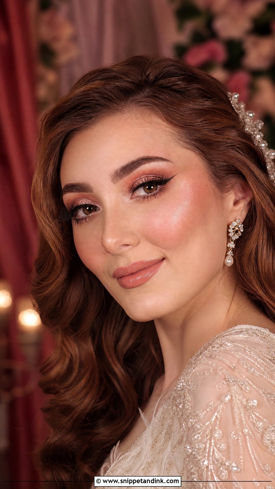 Arabic Bridal Makeup With Rose Gold Eyes - Snippet and Ink - 25 Arabic Bridal Makeup Ideas