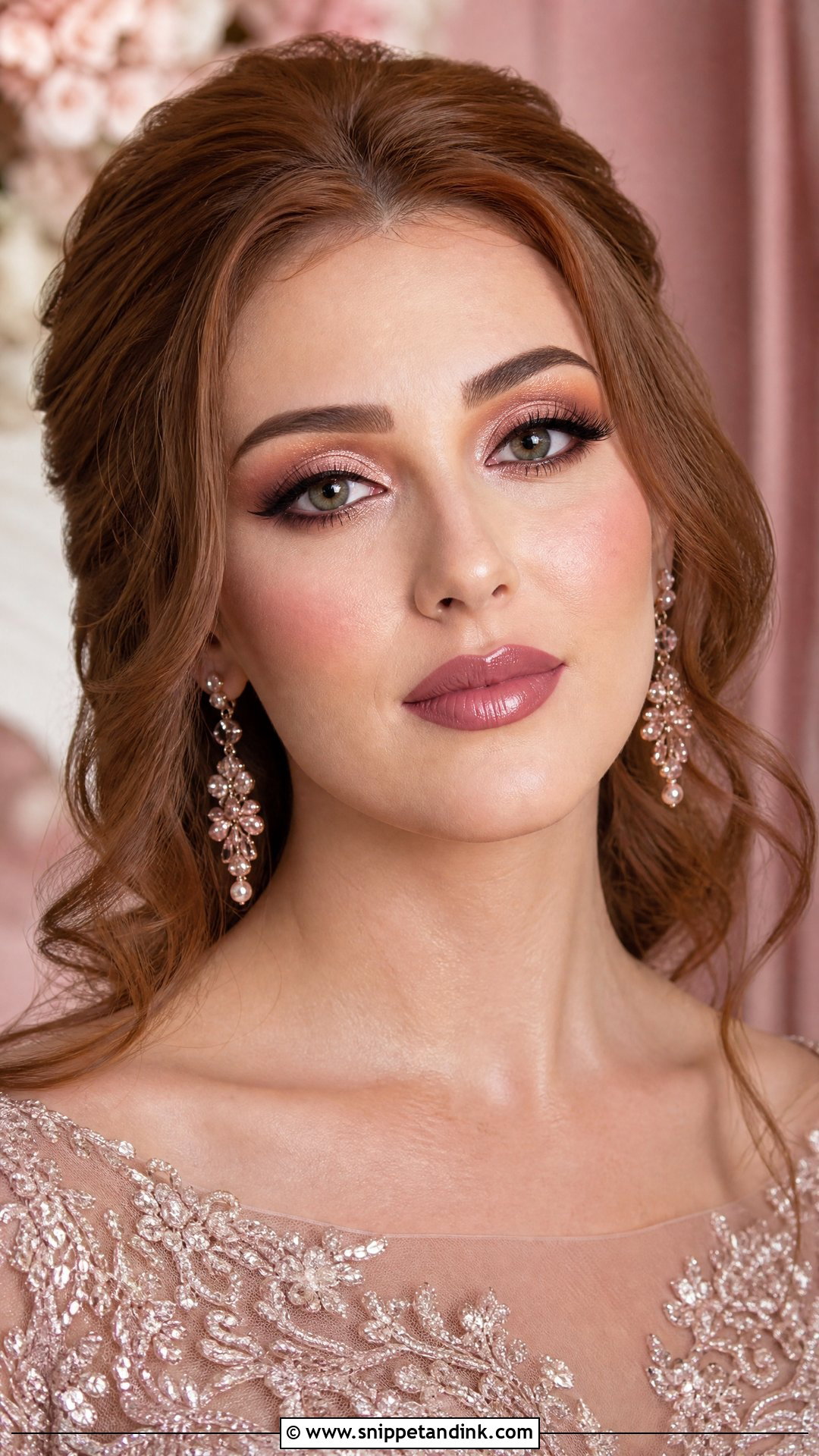 Arabic Bridal Makeup With Rose Gold Eyes - Snippet and Ink - 20 Arabian Wedding Makeup Ideas