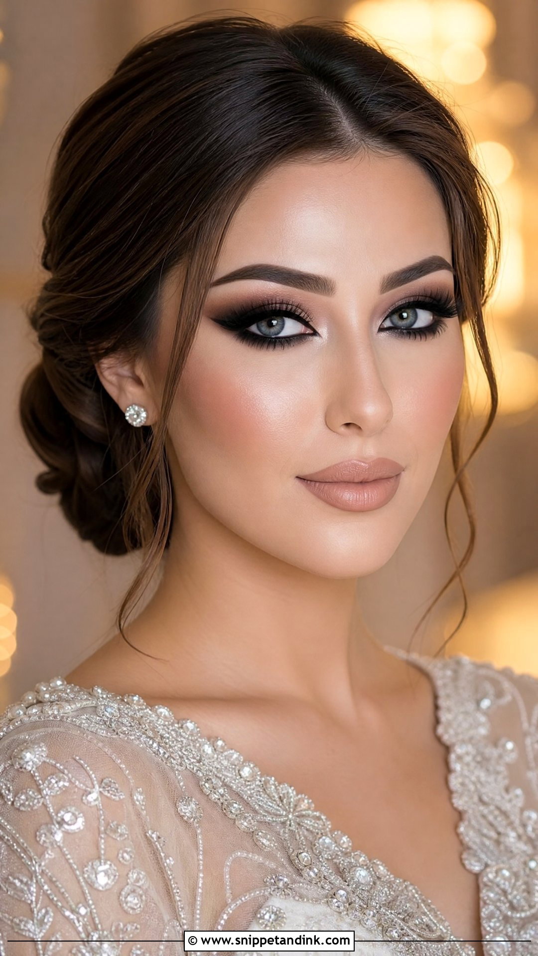 Arabic Bridal Makeup With Smokey Eyes - Snippet and Ink - 20 Arab Bridal Makeup Ideas