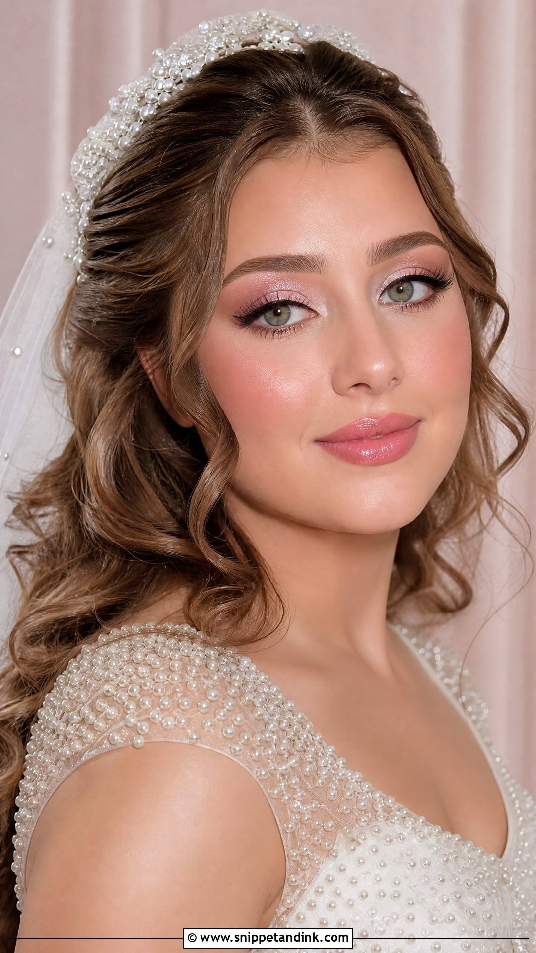 Arabic Bridal Makeup With Soft Pink Look - Snippet and Ink - 20 Arabian Wedding Makeup Ideas