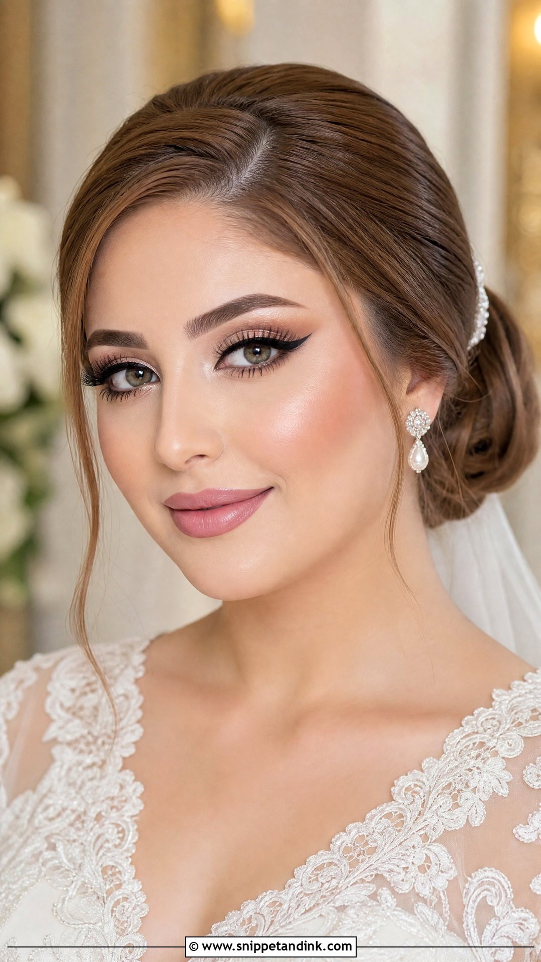 Arabic Bridal Makeup With Winged Eyeliner - Snippet and Ink - 25 Arabic Wedding Makeup Ideas
