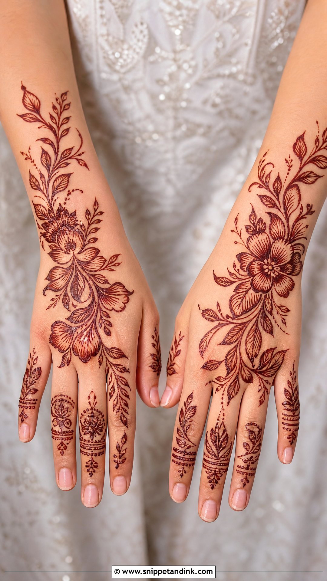 Arabic Bridal Mehndi Back Side - Snippet and Ink - 25 Bridal Mehndi Designs Back Side