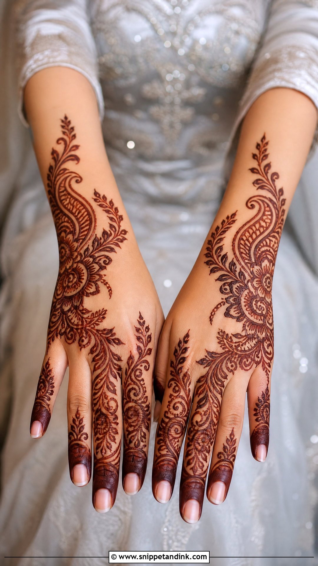 Arabic Bridal Mehndi Design - Snippet and Ink - 30 Bridal Hands Mehndi Designs