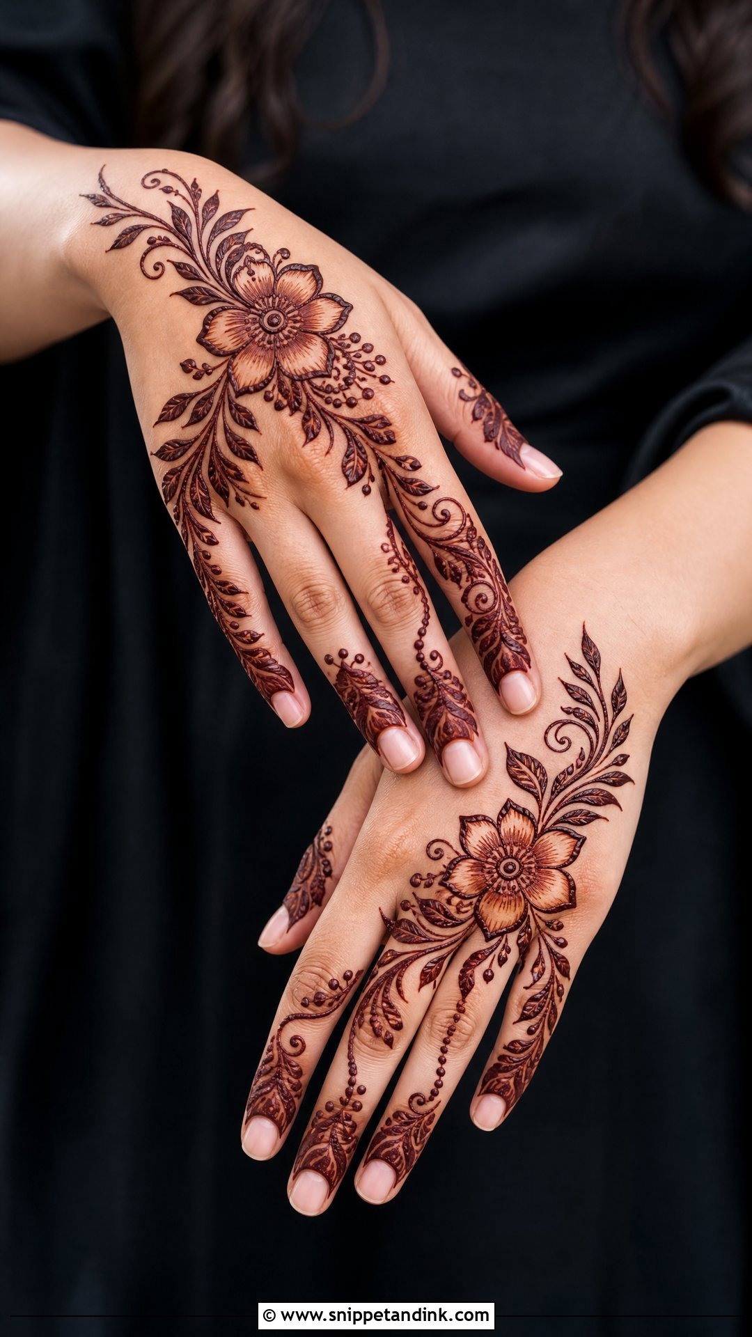 Arabic Bridal Mehndi Design Back Hand - Snippet and Ink - 20 Bridal Mehndi Designs for Back Hand