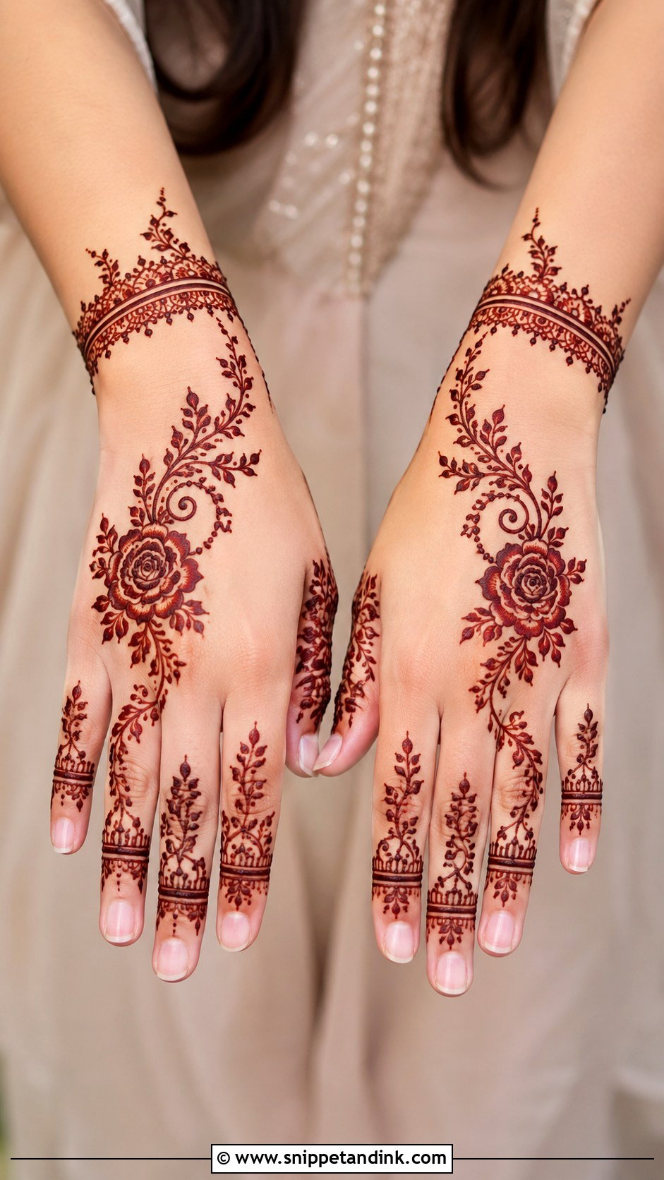 Arabic Bridal Mehndi Design For Bridesmaid - Snippet and Ink - 30 Arabic Bridal Mehndi Designs