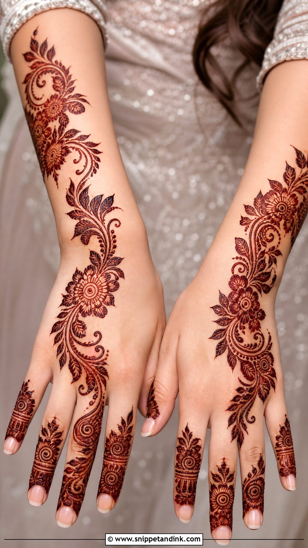 Arabic Bridal Mehndi Design For Engagement - Snippet and Ink - 20 Bridal Mehndi Designs for Engagement