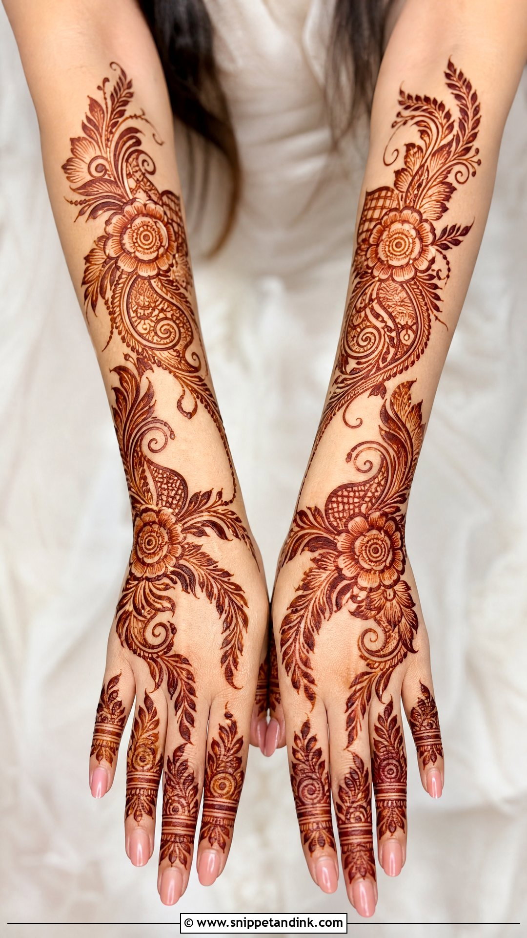 Arabic Bridal Mehndi Design Full Hand - Snippet and Ink - 20 Bridal Dulhan Mehndi Designs