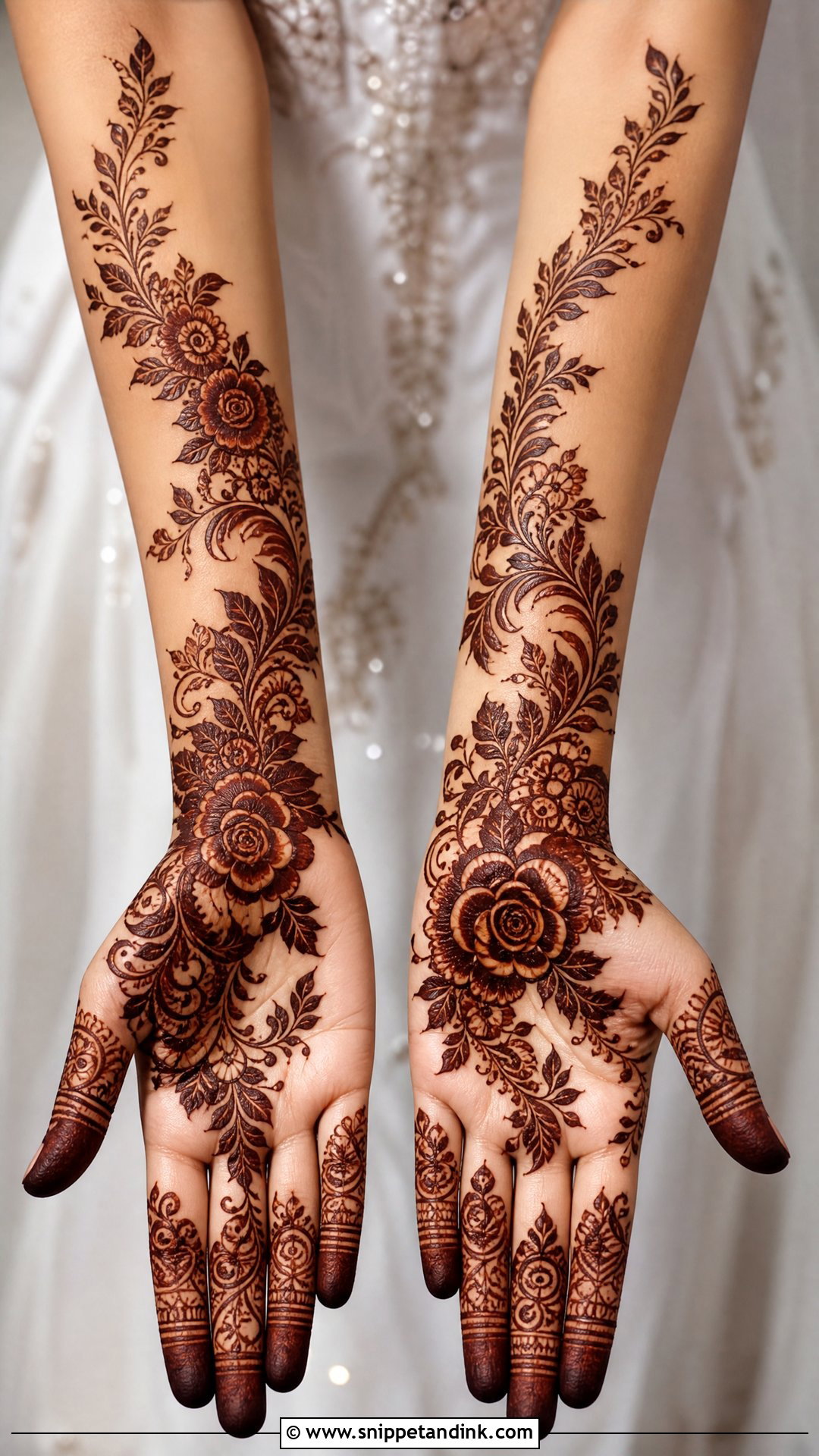 Arabic Bridal Mehndi Design Full Hand - Snippet and Ink - 20 Bridal Mehndi Startup Design Ideas