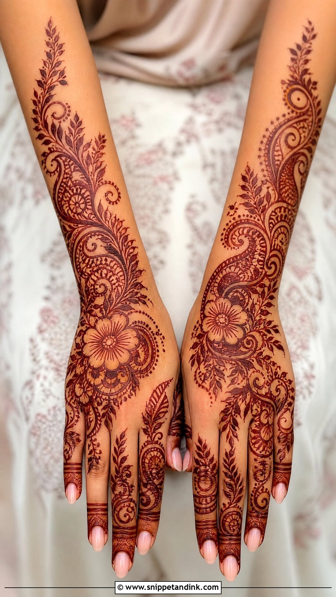 Arabic Bridal Mehndi Design Full Hand - Snippet and Ink - 20 Intricate Bridal Mehndi Designs