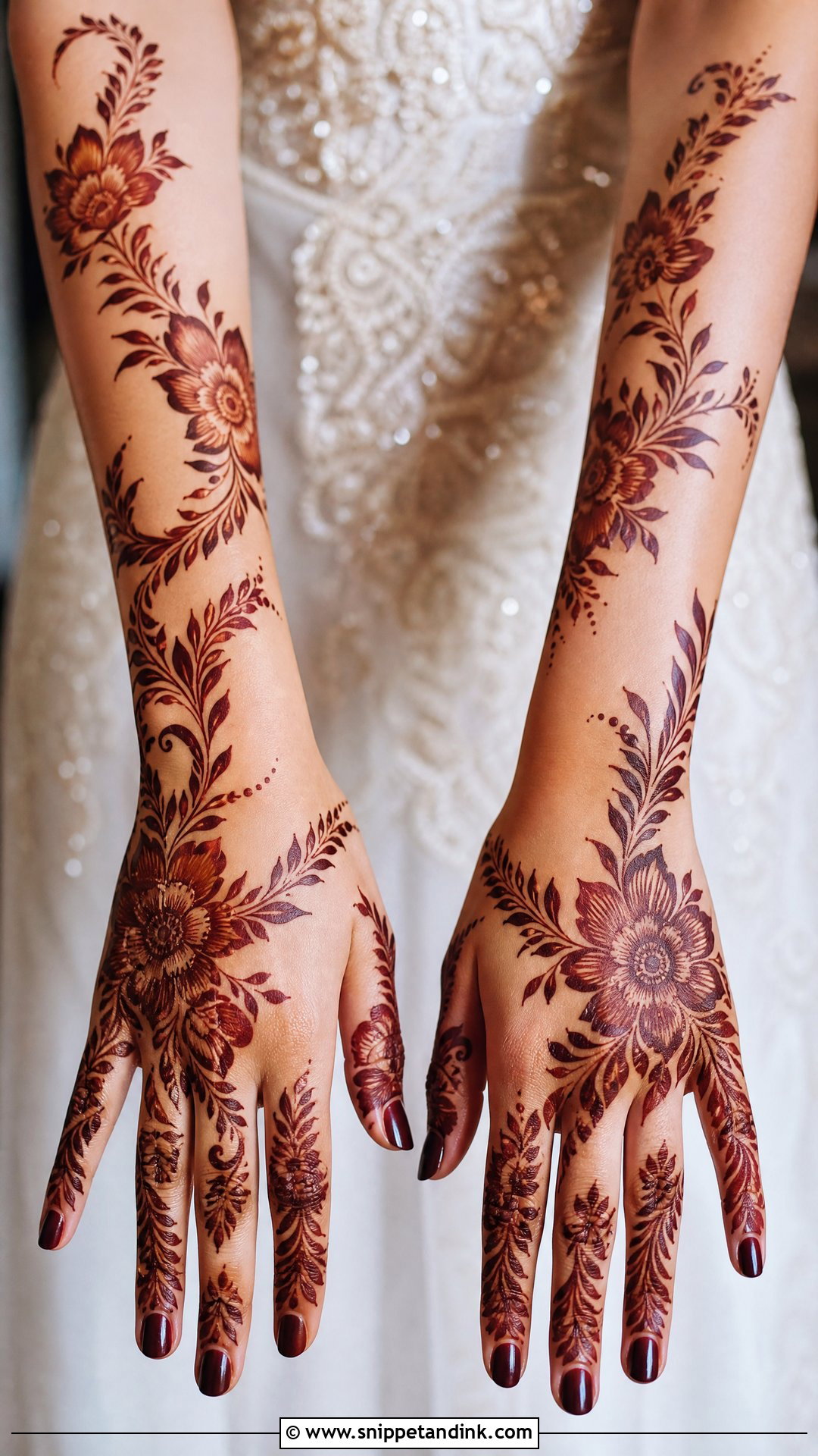 Arabic Bridal Mehndi Design Full Hand - Snippet and Ink - 30 Unique Bridal Mehndi Designs 2025