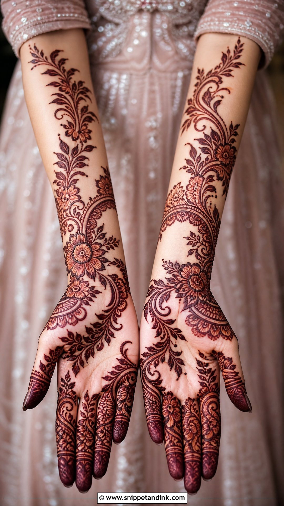 Arabic Bridal Mehndi Design Full Hand - Snippet and Ink - 20 Beautiful Bridal Mehndi Designs