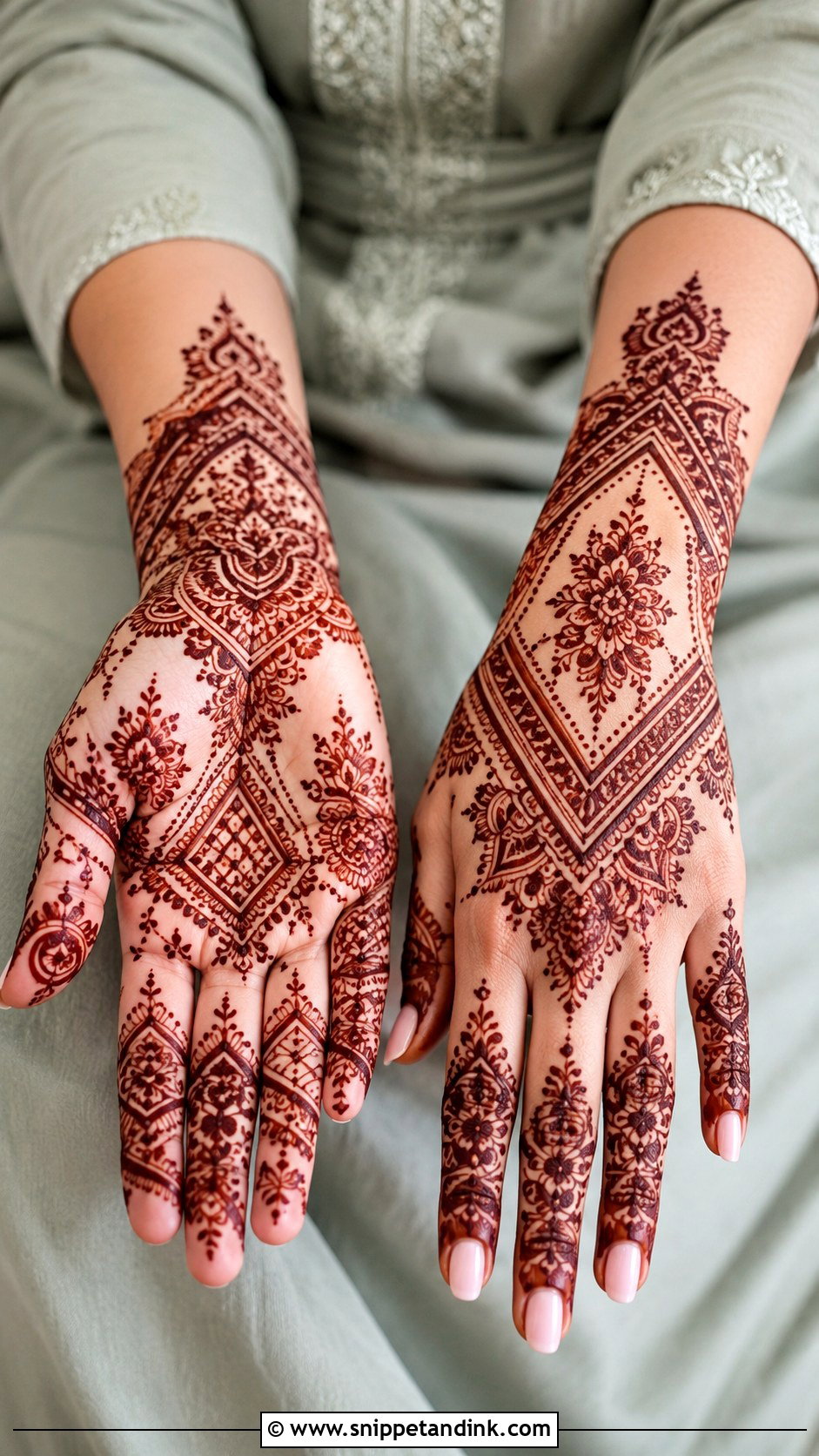 Arabic Bridal Mehndi Design With Moroccan Pattern - Snippet and Ink - 30 Arabic Bridal Mehndi Designs