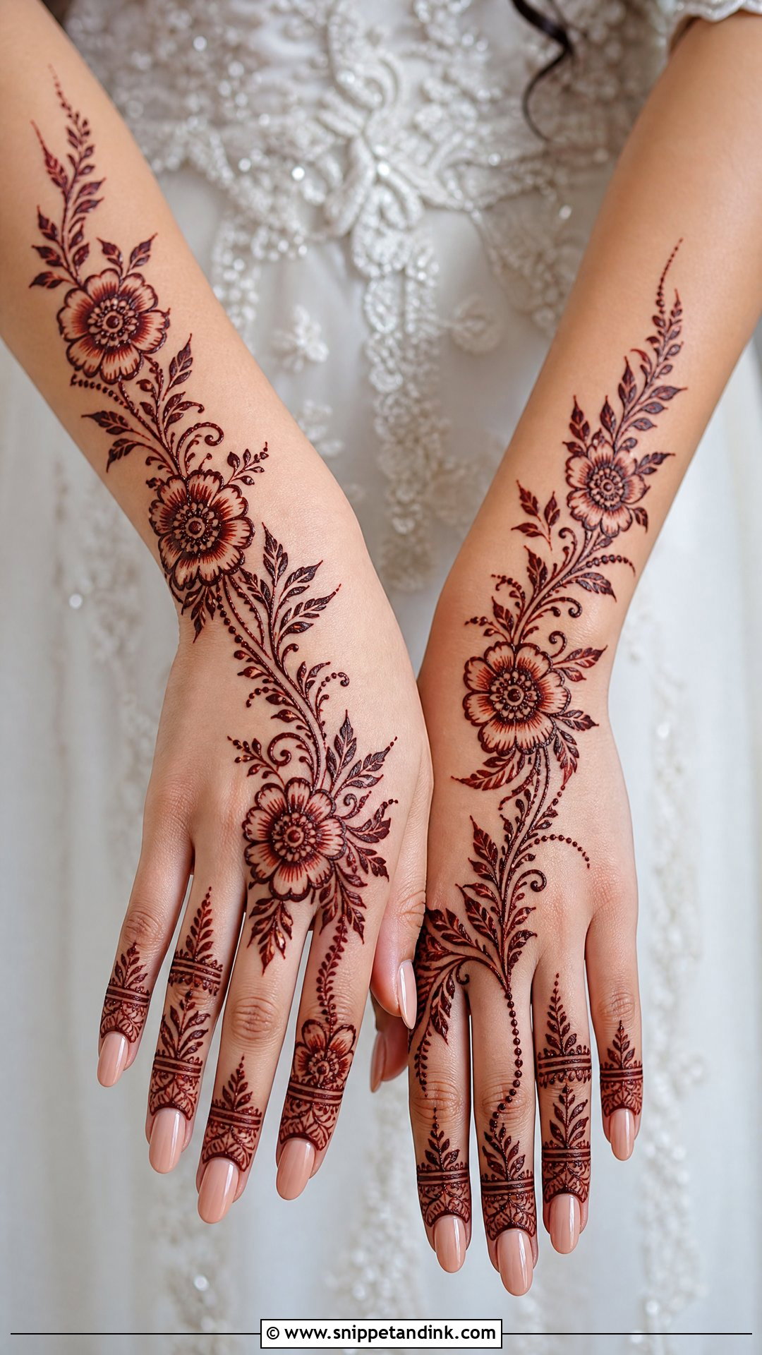 Arabic Bridal Mehndi Half Hand - Snippet and Ink - 20 Bridal Mehndi Designs Half Hand