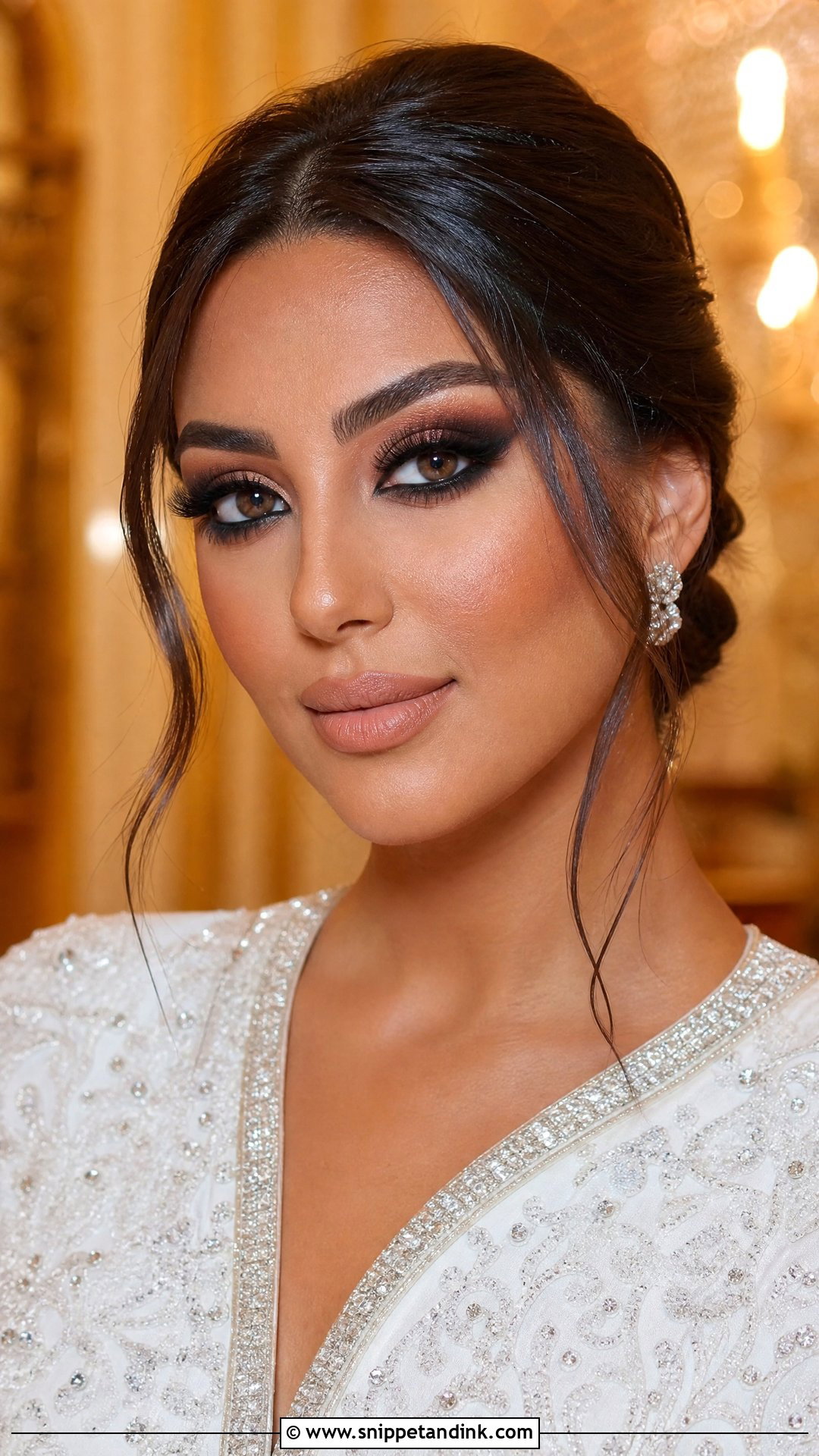 Arabic Bridal Smokey Eye Makeup - Snippet and Ink - 25 Arab Wedding Makeup Ideas