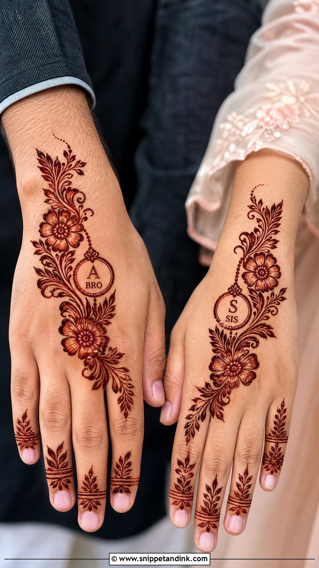 Arabic Brother Sister Mehndi Design - Snippet and Ink - 20 Brother Sister Mehndi Design Ideas