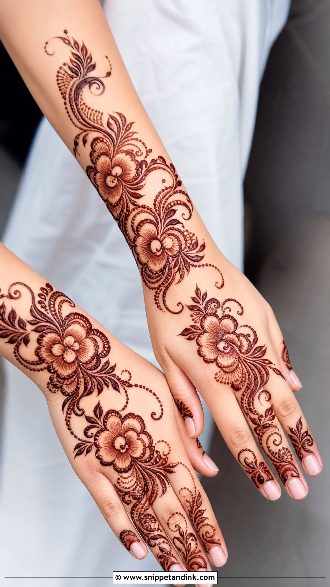 Arabic Bunches Mehndi Design - Snippet and Ink - 25 Bunches Mehndi Design Ideas