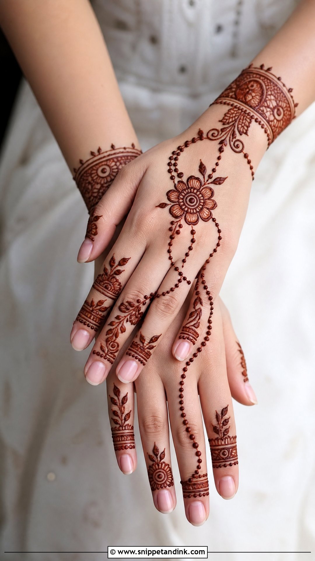 Arabic Chain Mehndi Design - Snippet and Ink - 35 Arabic Mehndi Designs