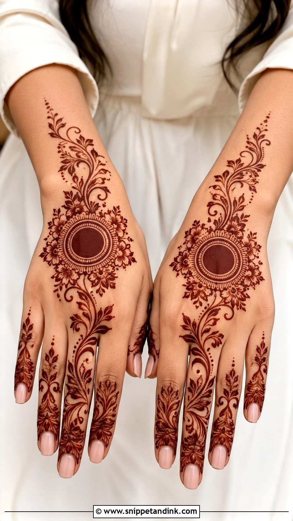 Arabic Circle Mehndi Design - Snippet and Ink - 35 Circle Mehndi Designs