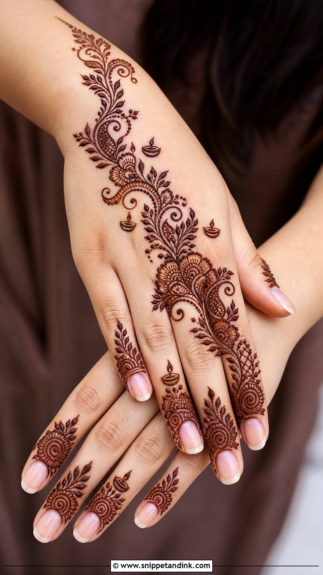 Arabic Diwali Mehndi Design - Snippet and Ink - 30 Diwali Mehndi Designs