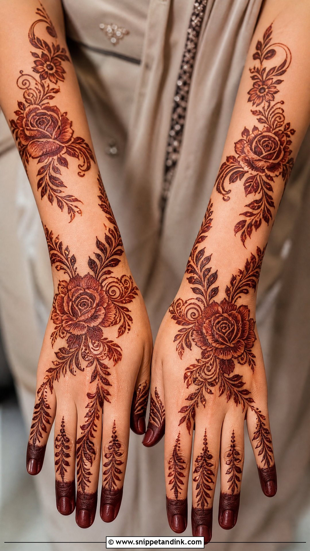 Arabic Dulhan Mehndi Design - Snippet and Ink - 20 Mehndi Dulhan Design Ideas